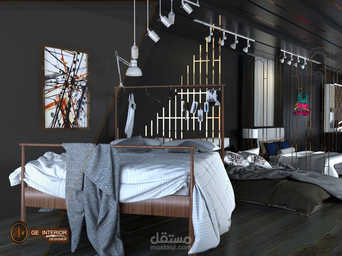 تصميم  اثاث غرف  نوم لمعرض (السعودية )