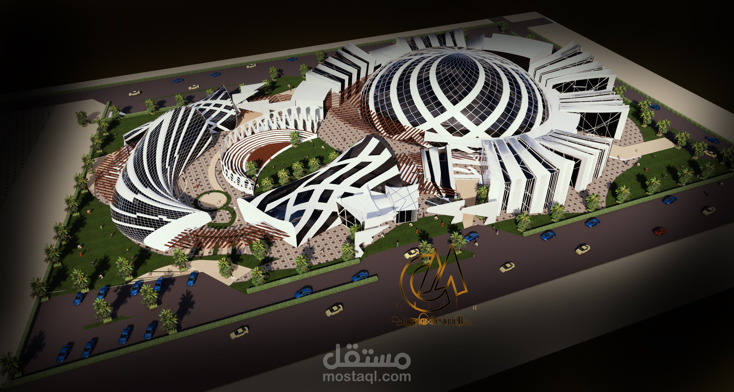 تصميم مركز اوبرا وفنون مشروع تخرج (مصر)