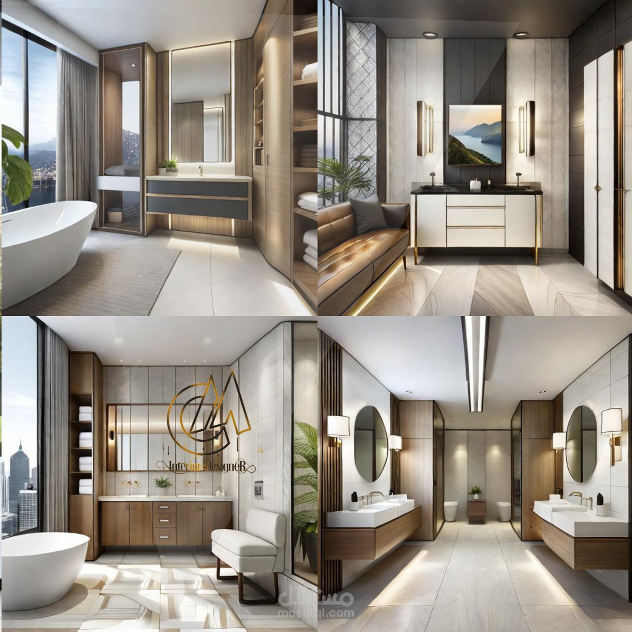 تصاميم مختلفة داخلى للحمامات