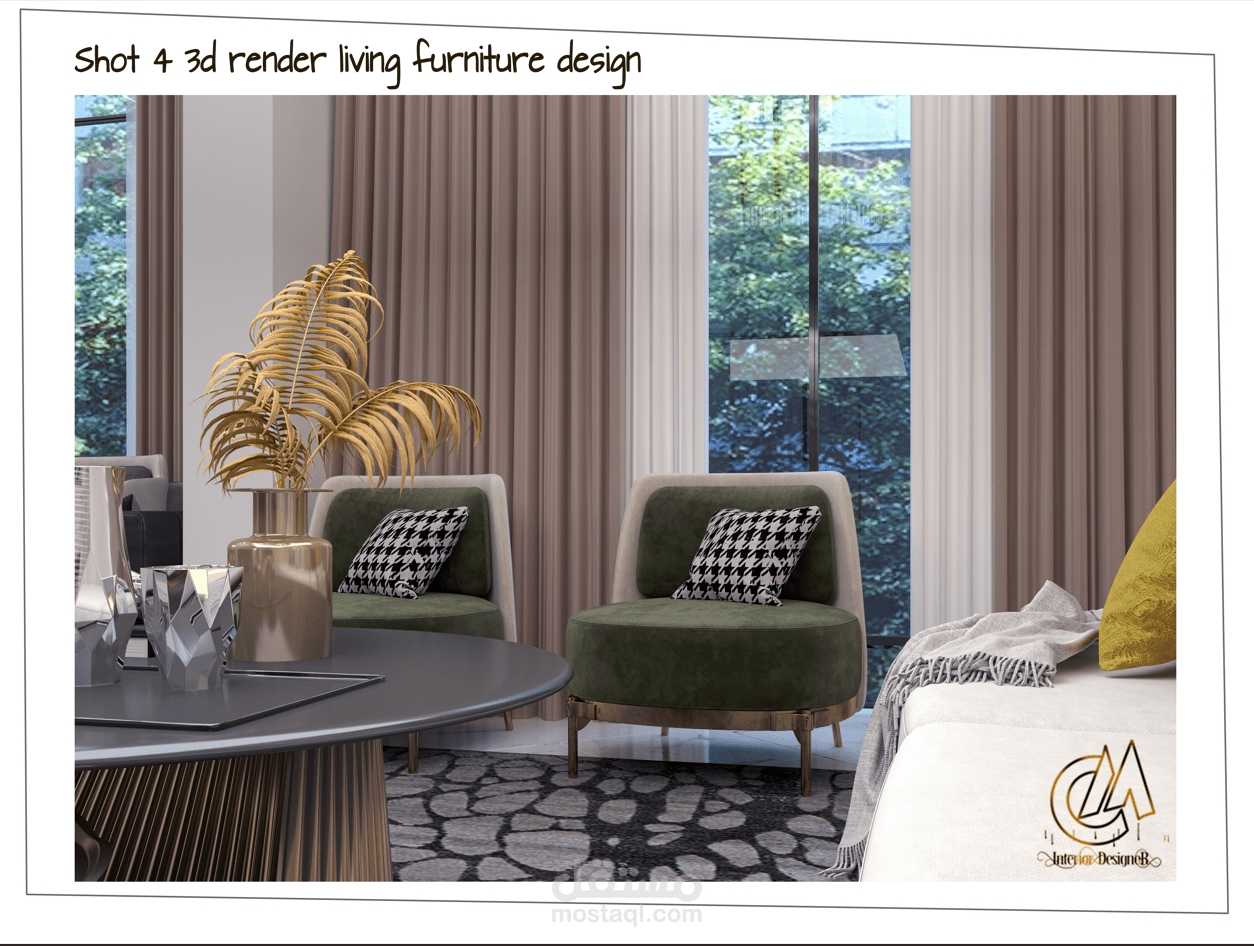 تصميم  صالة معيشة  (دبى)