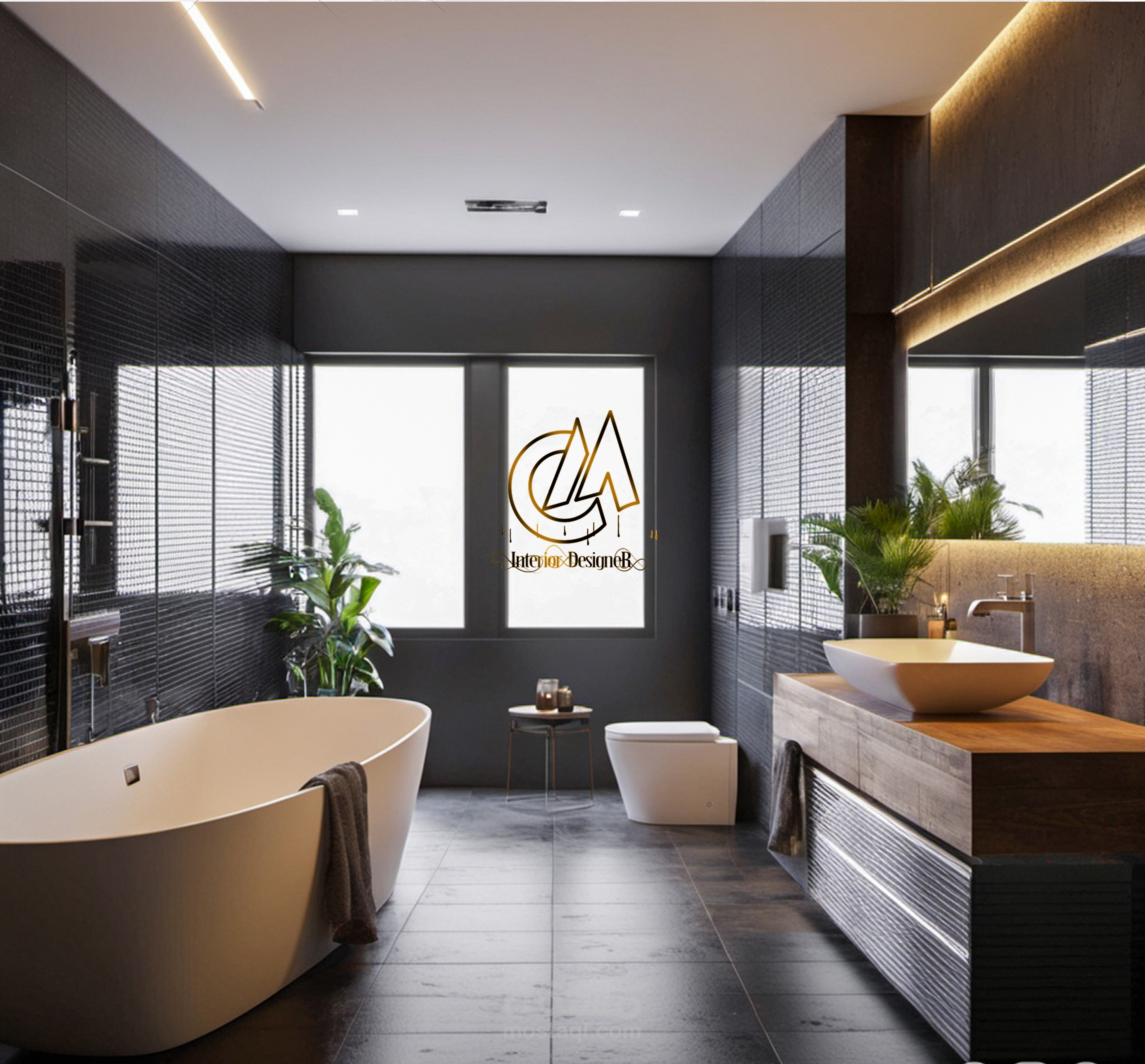 تصميم  حمام لفيلا