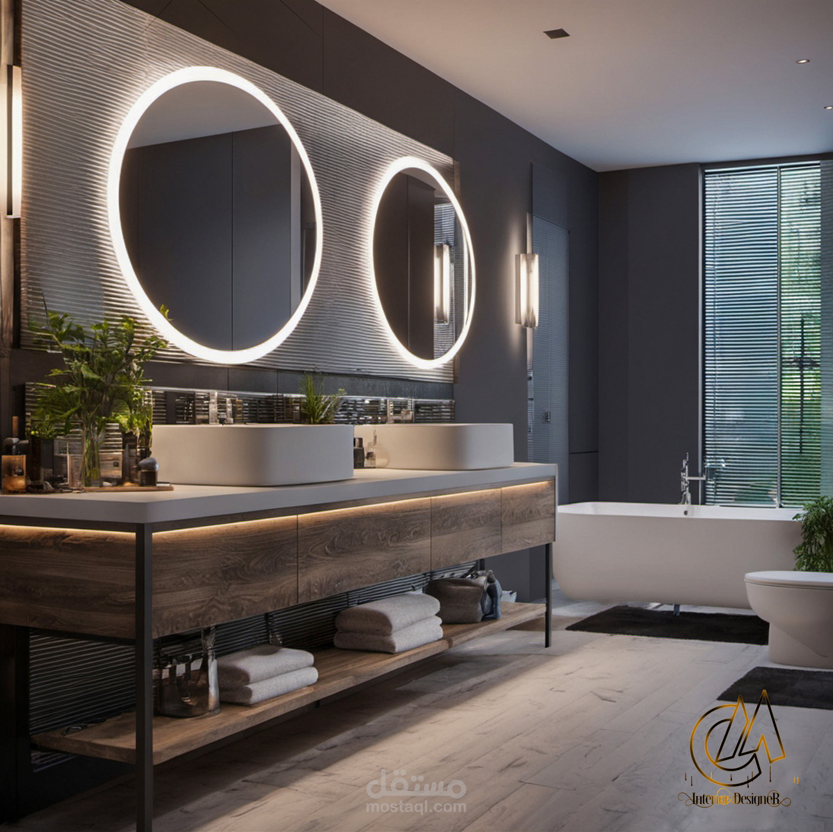 تصميم  حمام لفيلا