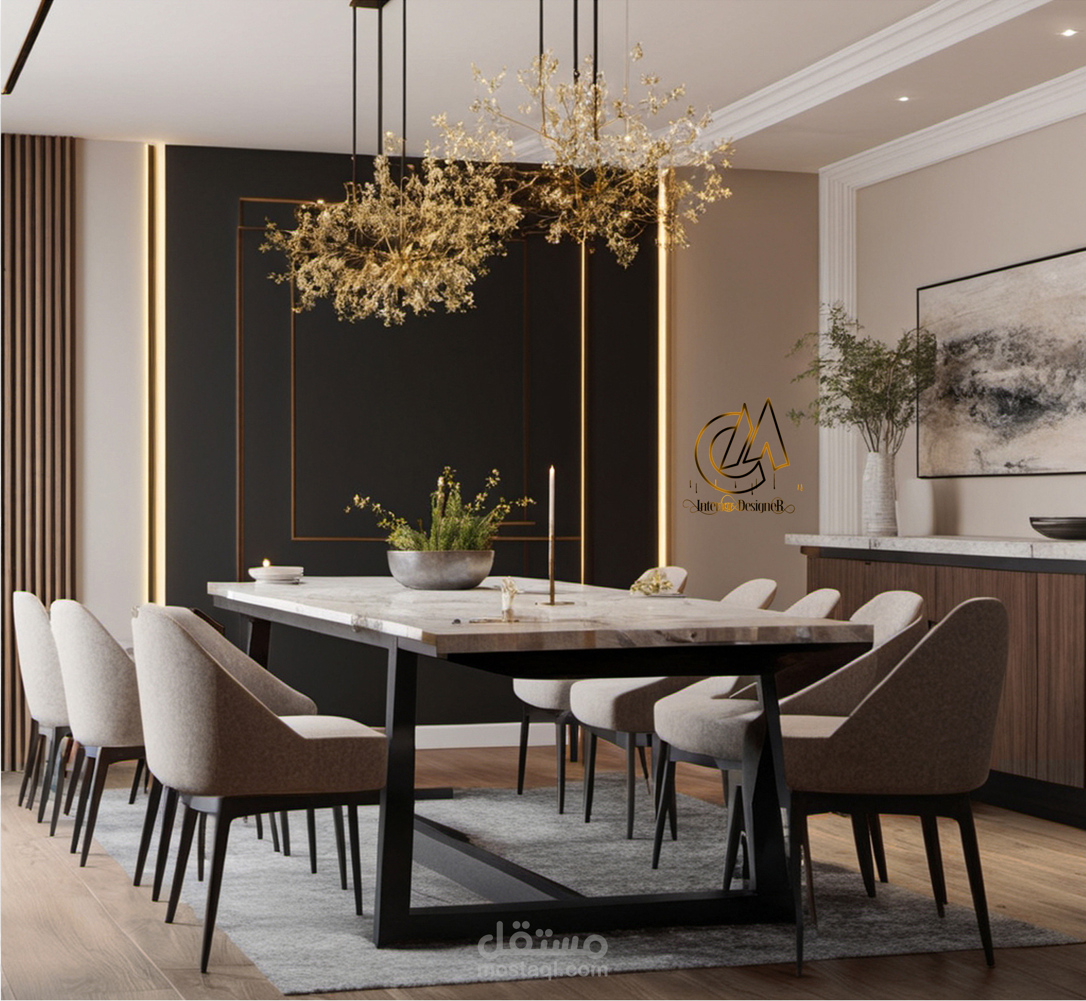 تصميم  غرفة  طعام  لفيلا