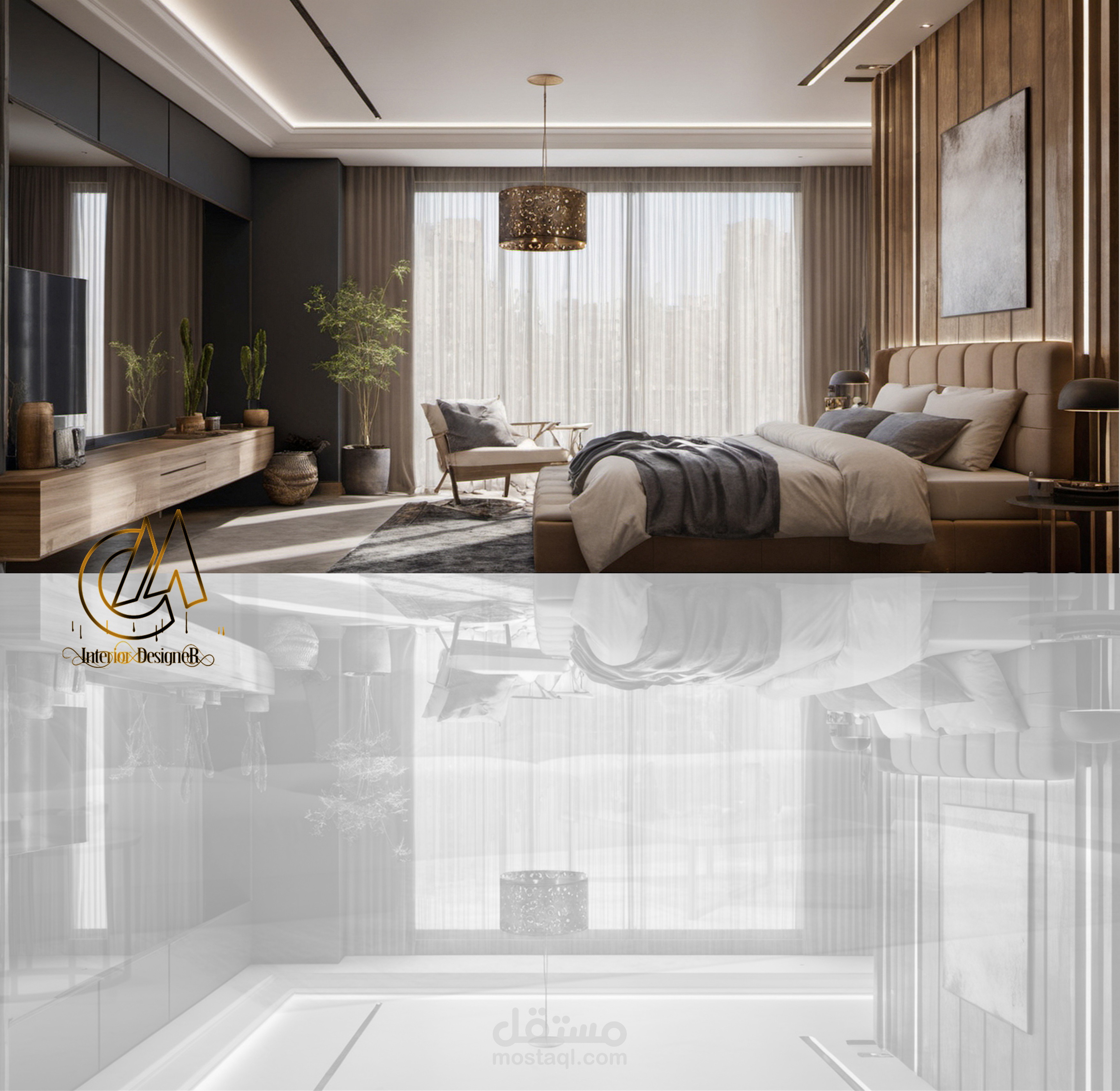 تصميم  غرفة نوم لفيلا  (السعودية)