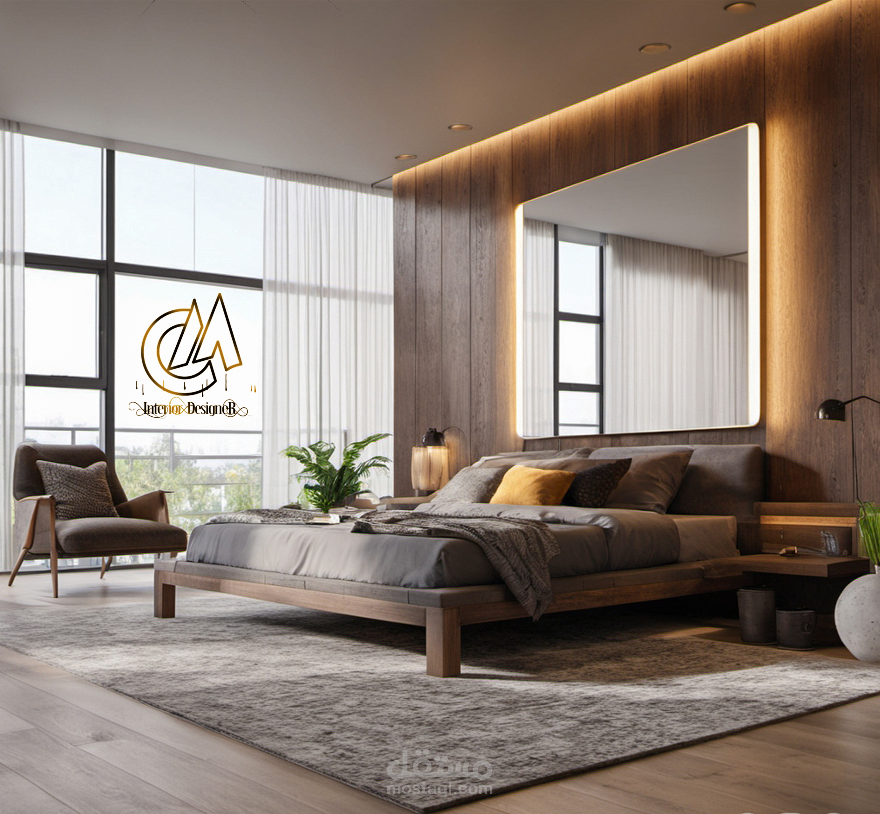 تصميم  غرفة نوم لفيلا  (السعودية)