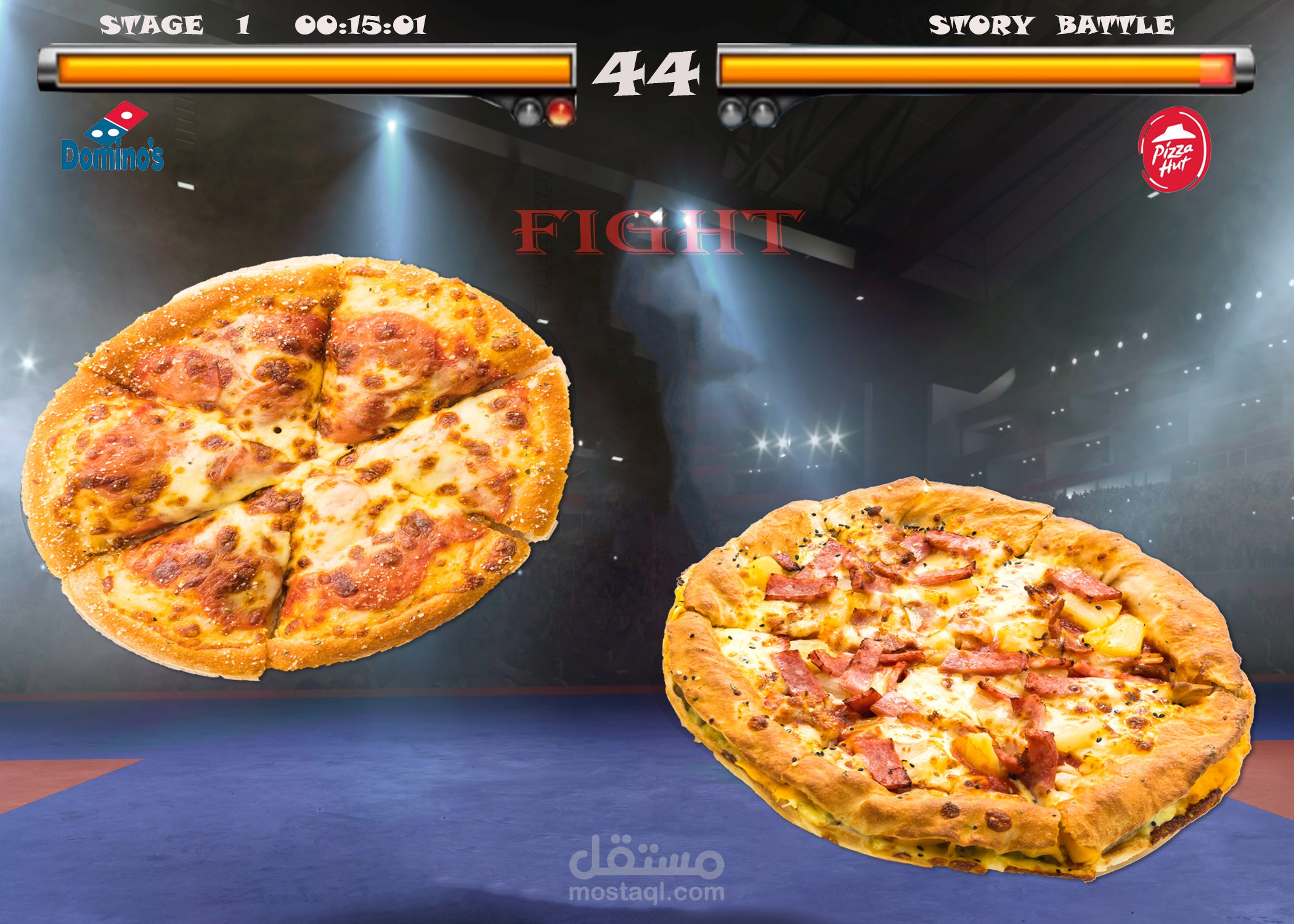 pizza fighting