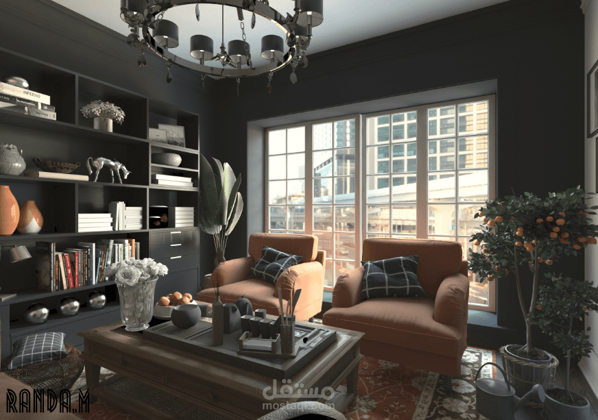 Modern Japanese living room - Interior design