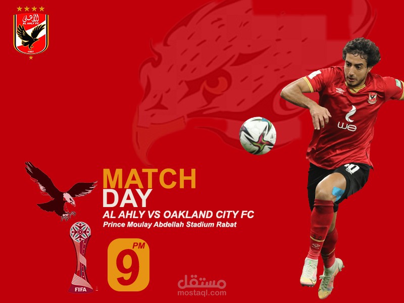 ALAHLY VS OAKLAND CITY Social Media Design
