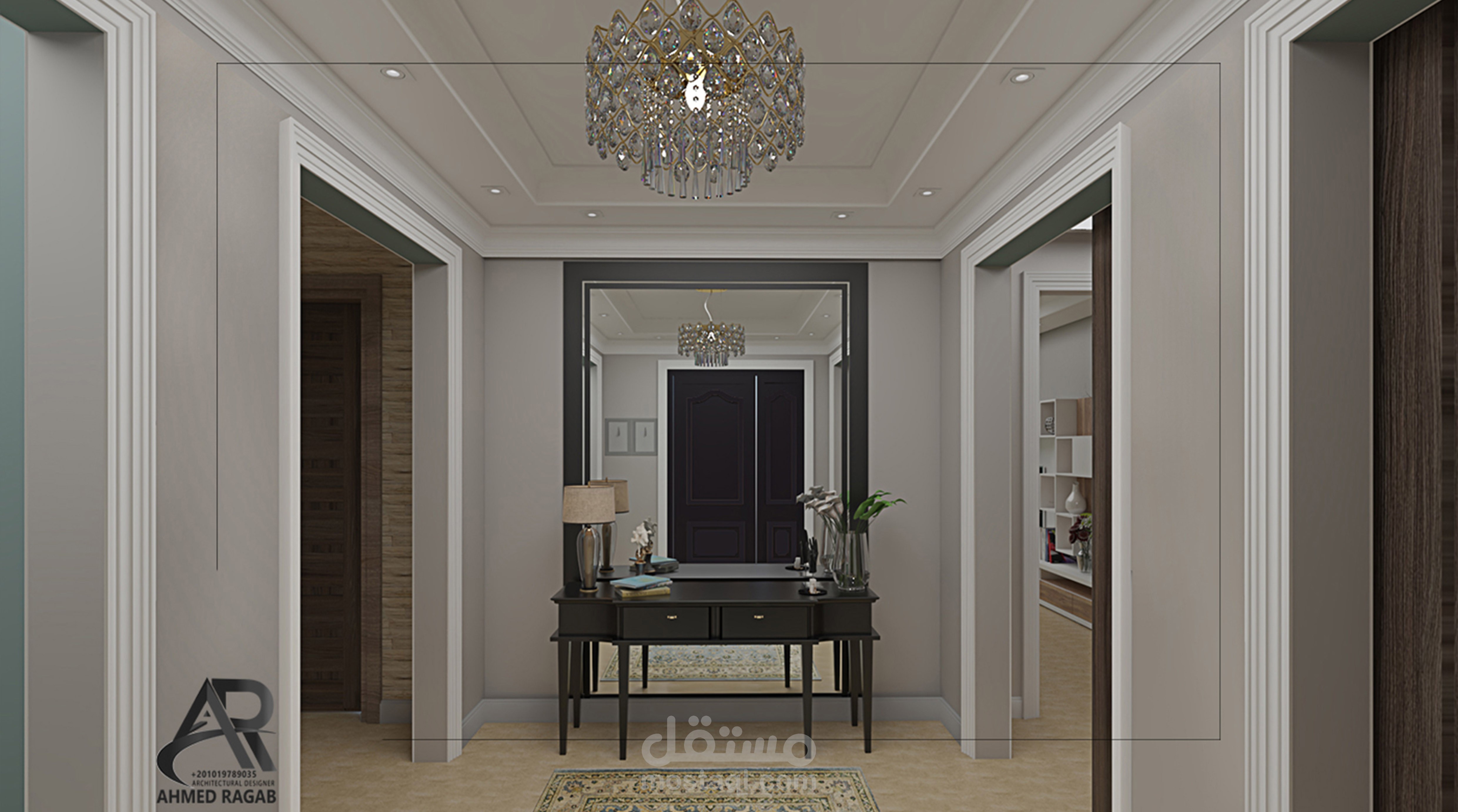 التصميم الداخلي لفيلا سكنية