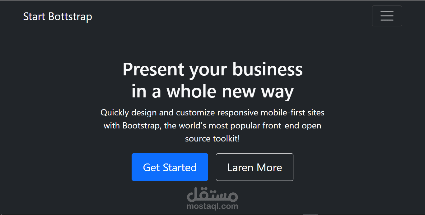 موقع لبداية تعلم الBOOTSTRAP