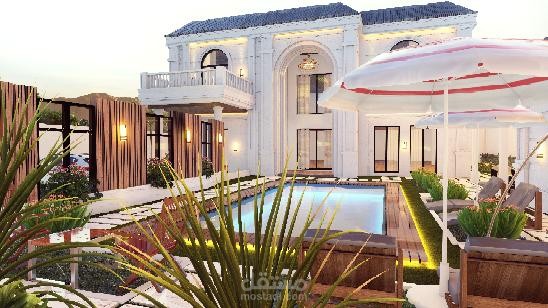 تصميم فيلا نيو كلاسيك بالمملكه العربيه السعويه