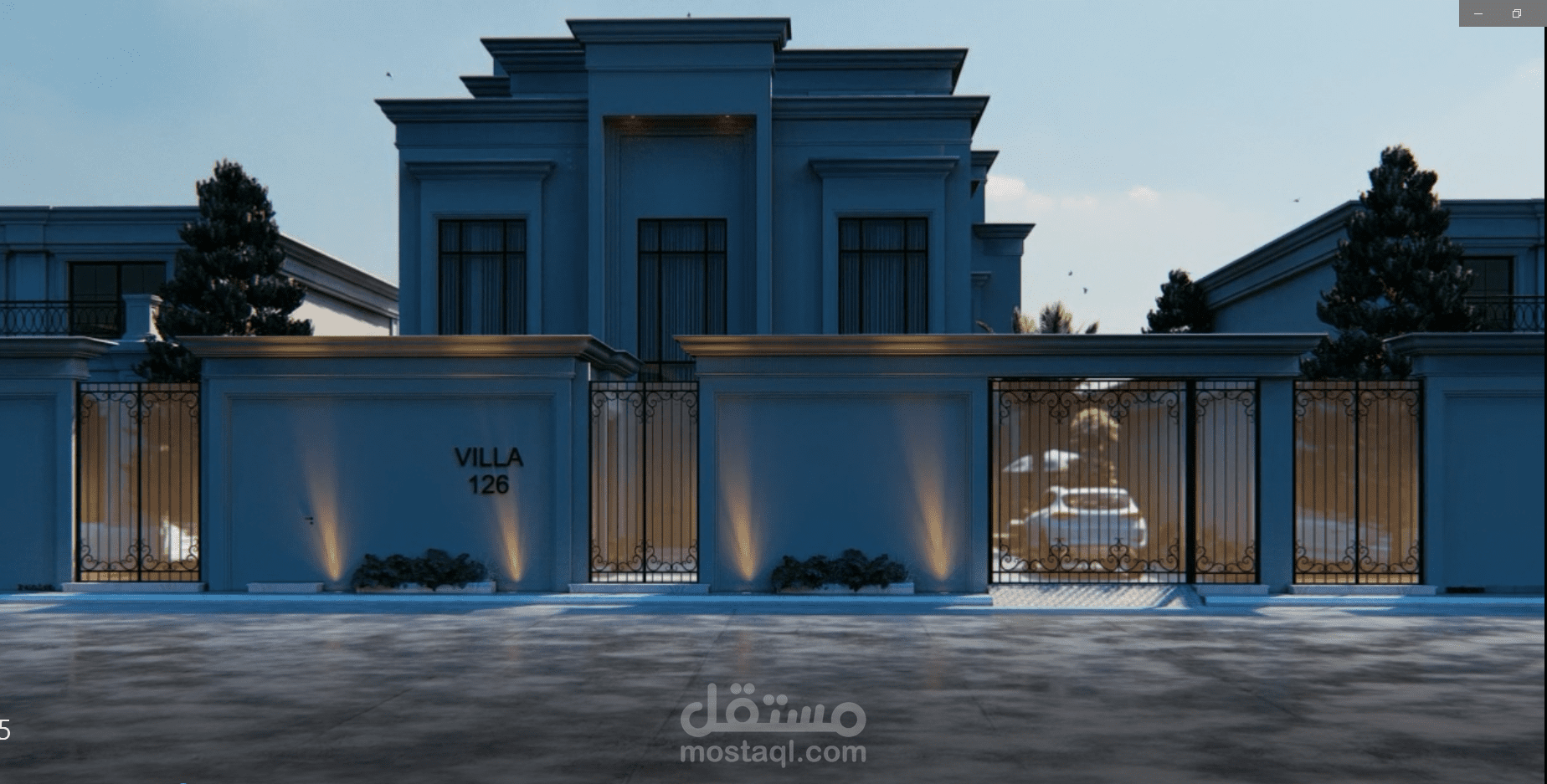 تصميم فيلا نيو كلاسيك بالمملكه العربيه السعوديه