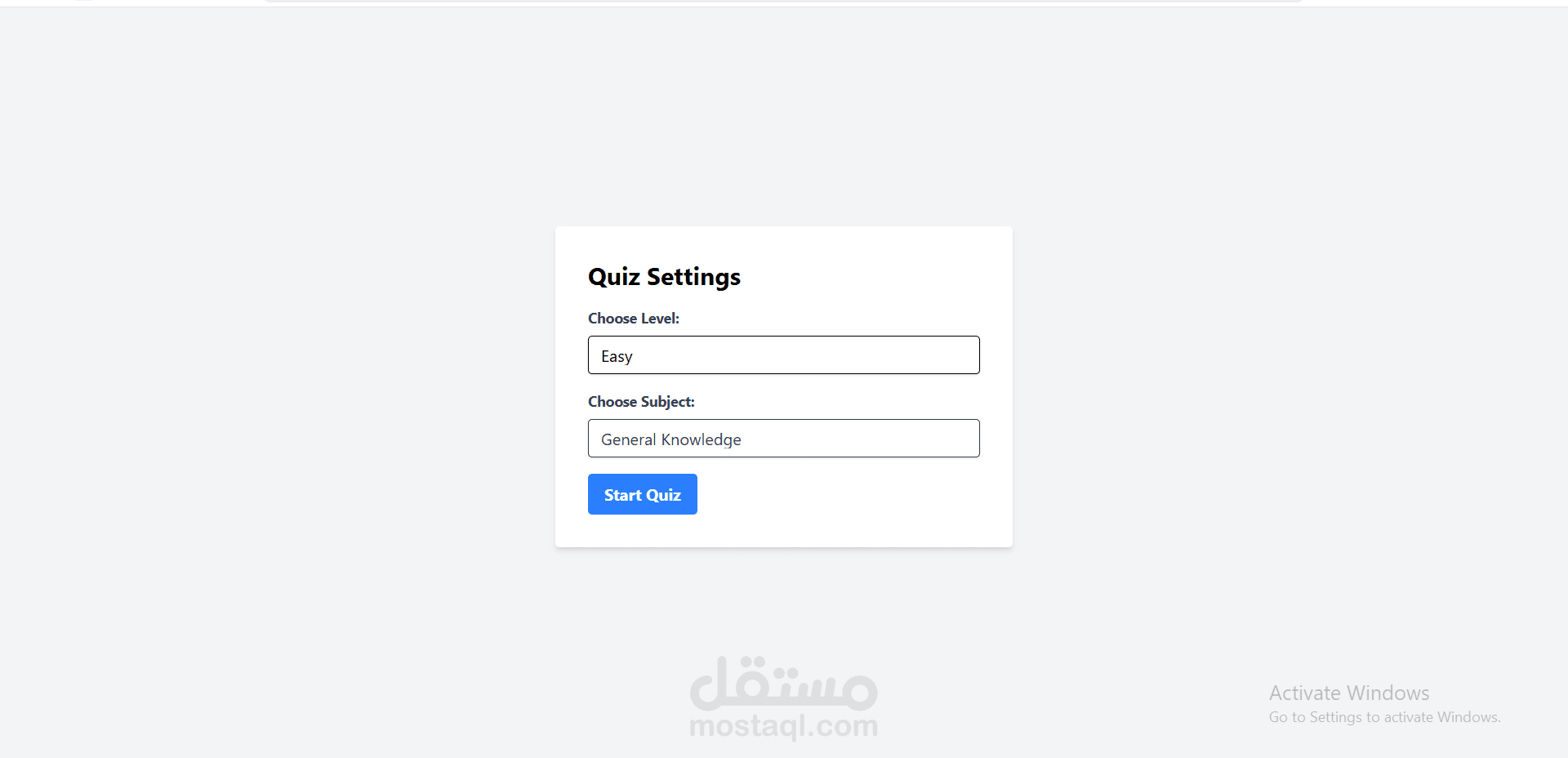 Quiz application