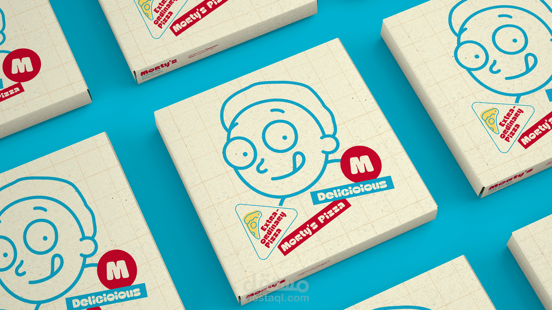 تصميم شعار وهوية بصرية لمطعم مورتي