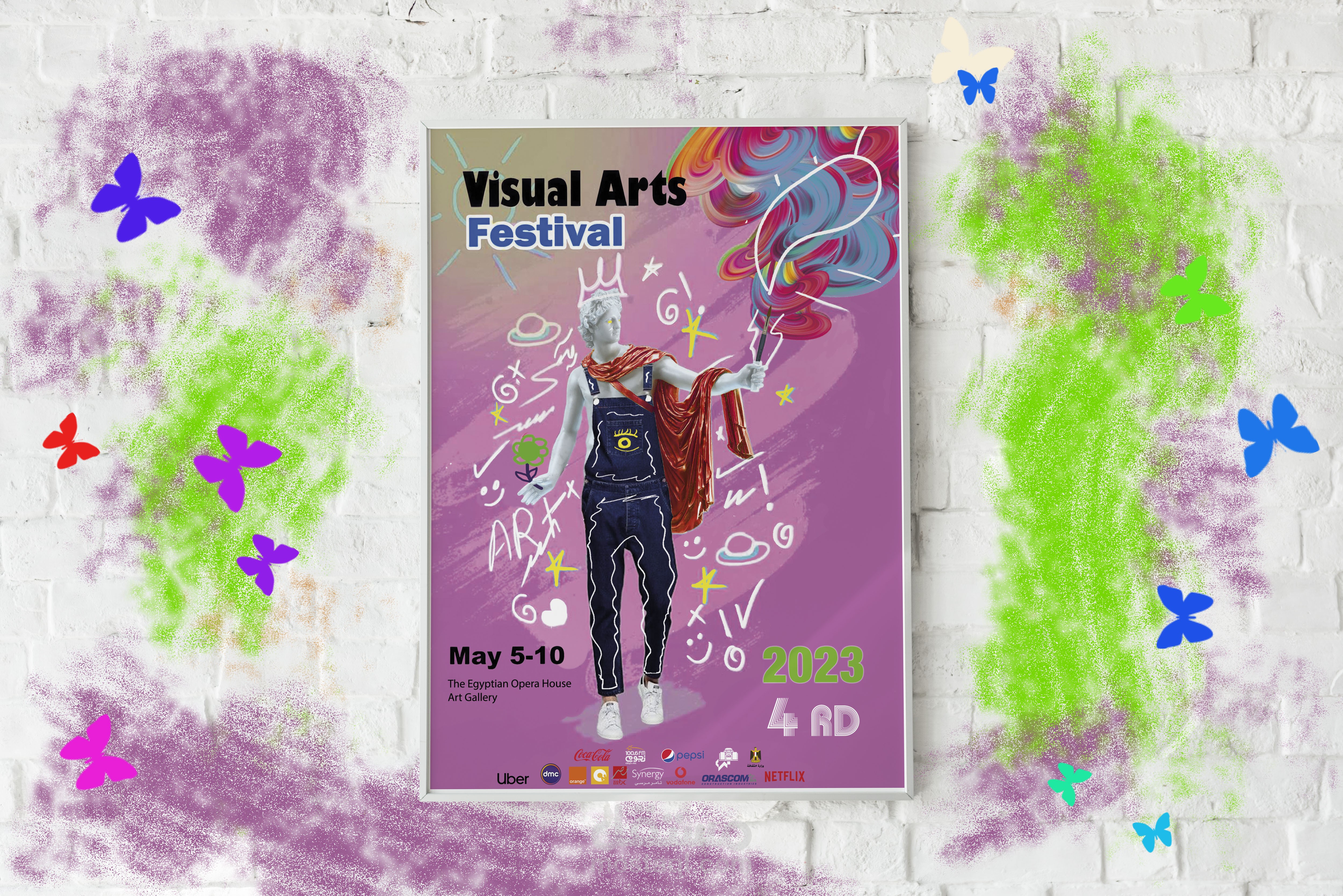 تصميم اعلانات لمهرجان الفنون البصرية 2023(Advertising design for the Visual Arts Festival)