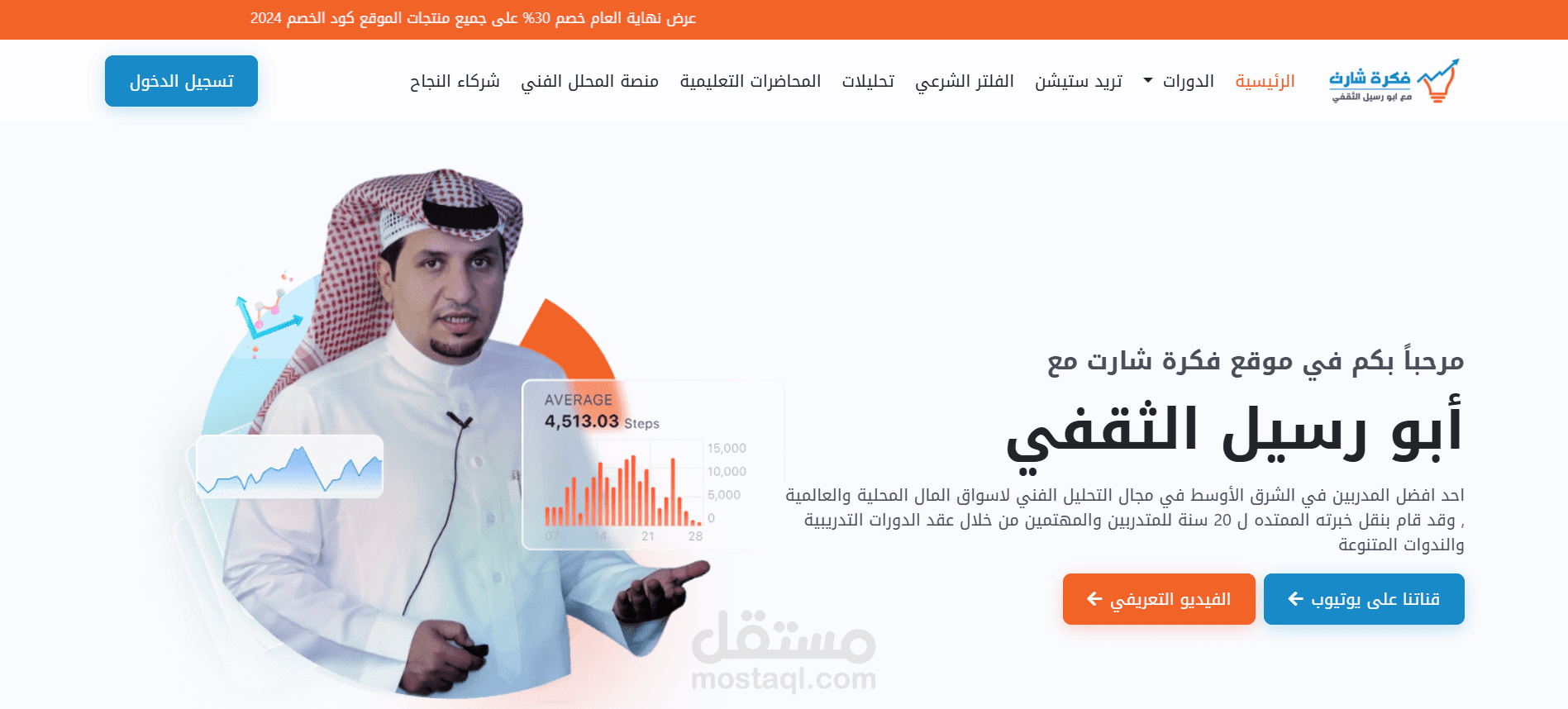 تصميم وتطوير منصة فكرة شارت التعليمية