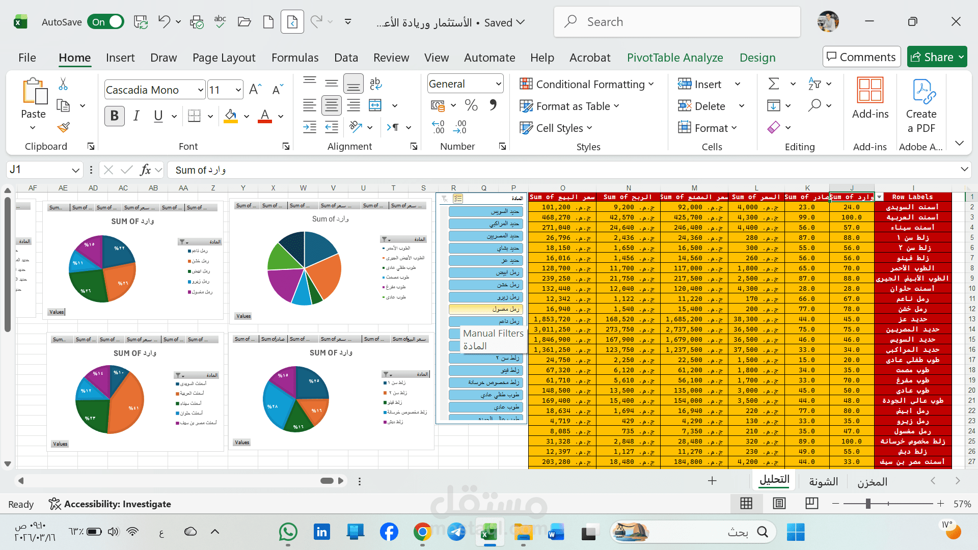 أنظمة Excel الذكية ونماذج Word الاحترافية لإدارة شاملة وضبط الأرباح