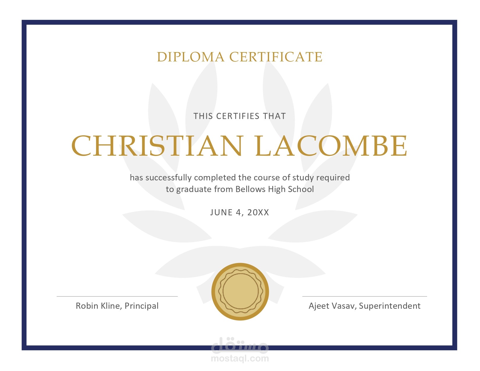 اعداد نماذج شهارات تقدير