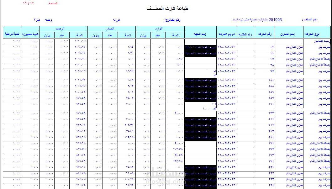 مراقبة حركة المخزون