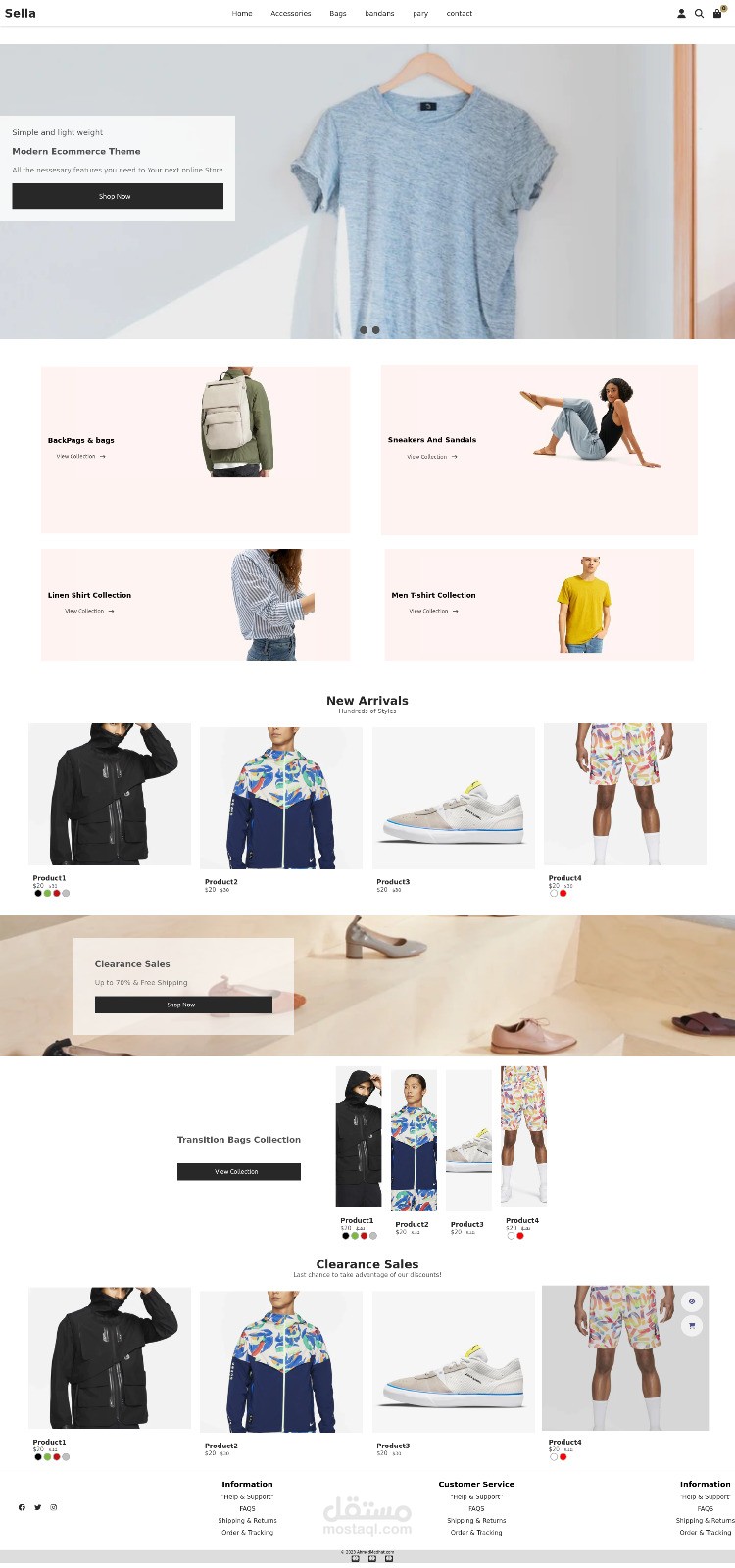 E-commerce web template