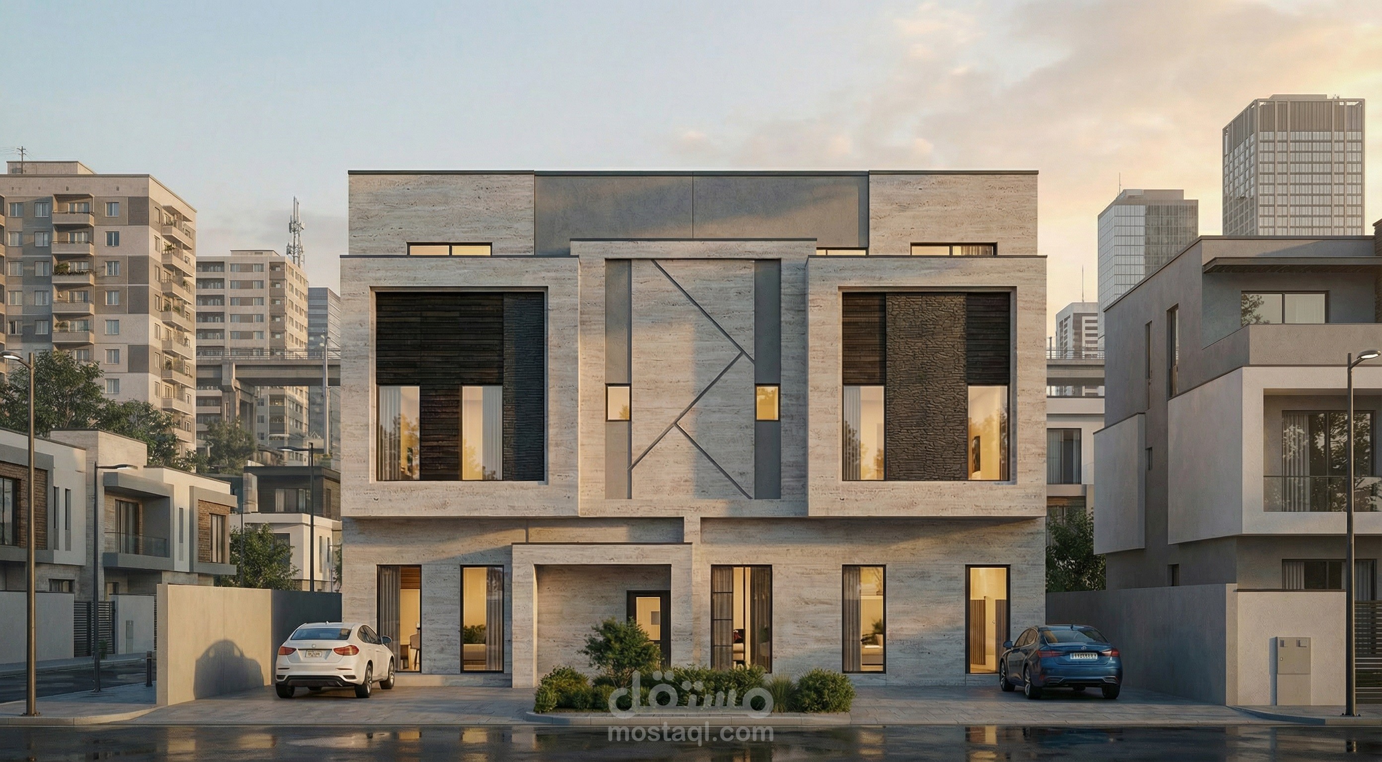 تصميم مخطط فيلا سكنية شبه متصلة – المملكة العربية السعودية