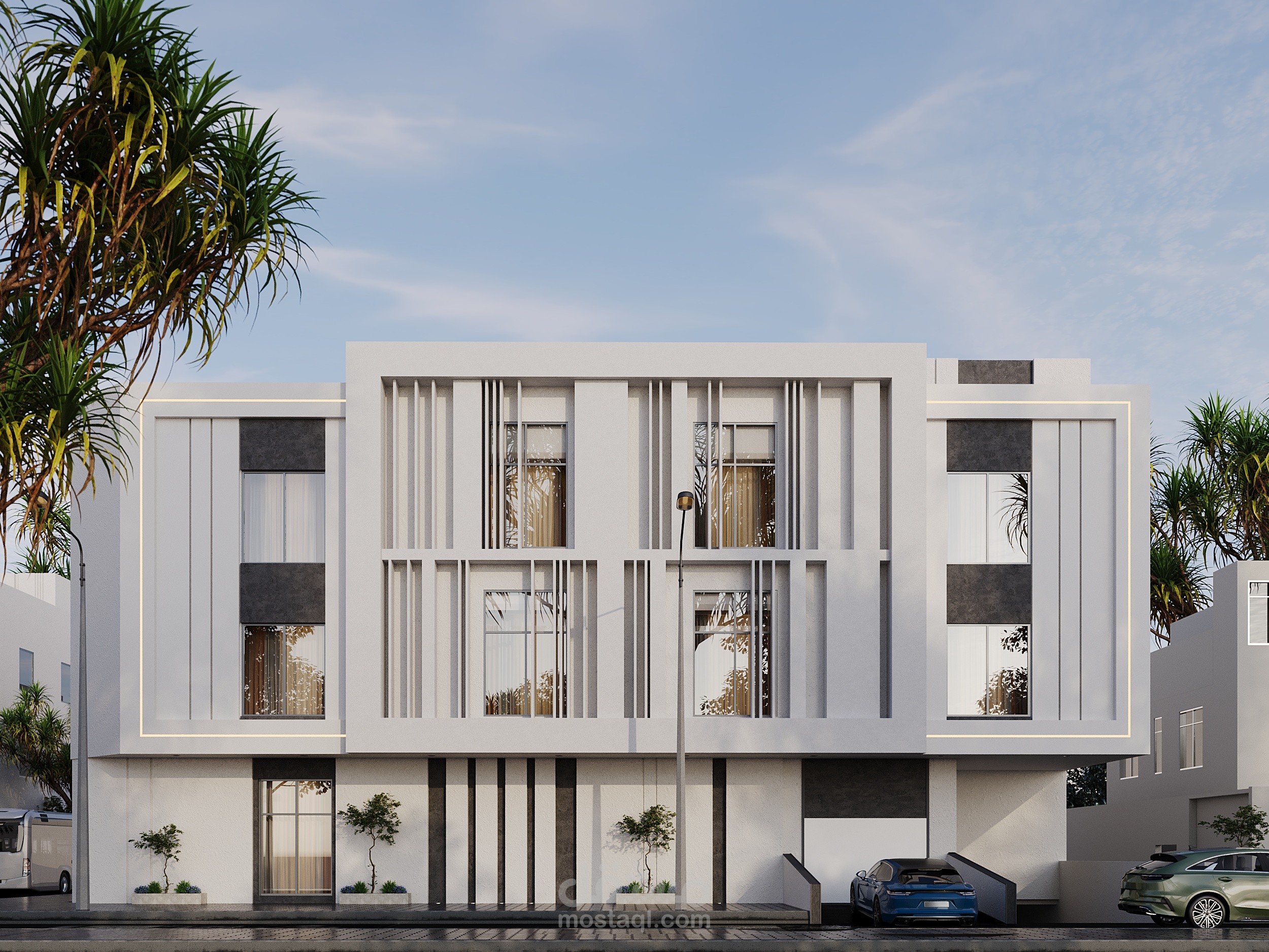 تصميم معمارى و اظهار لواجهة مودرن
