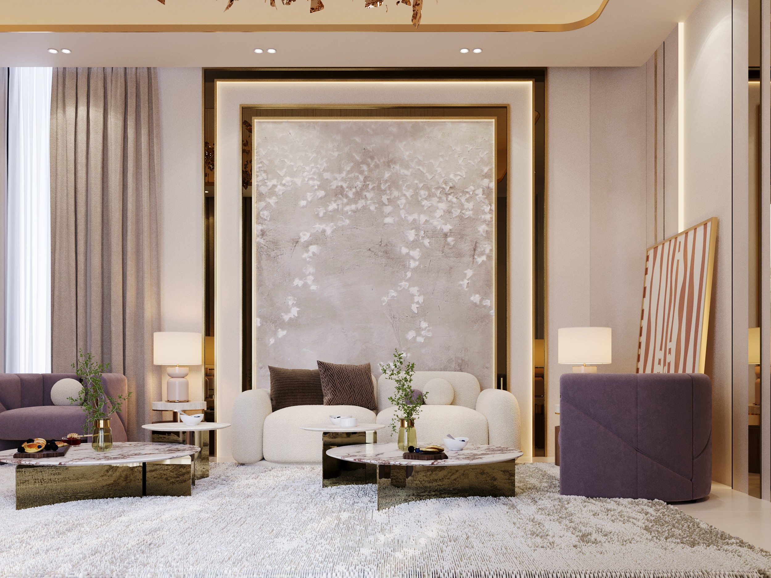 تصميم داخلى لمجلس نسائى