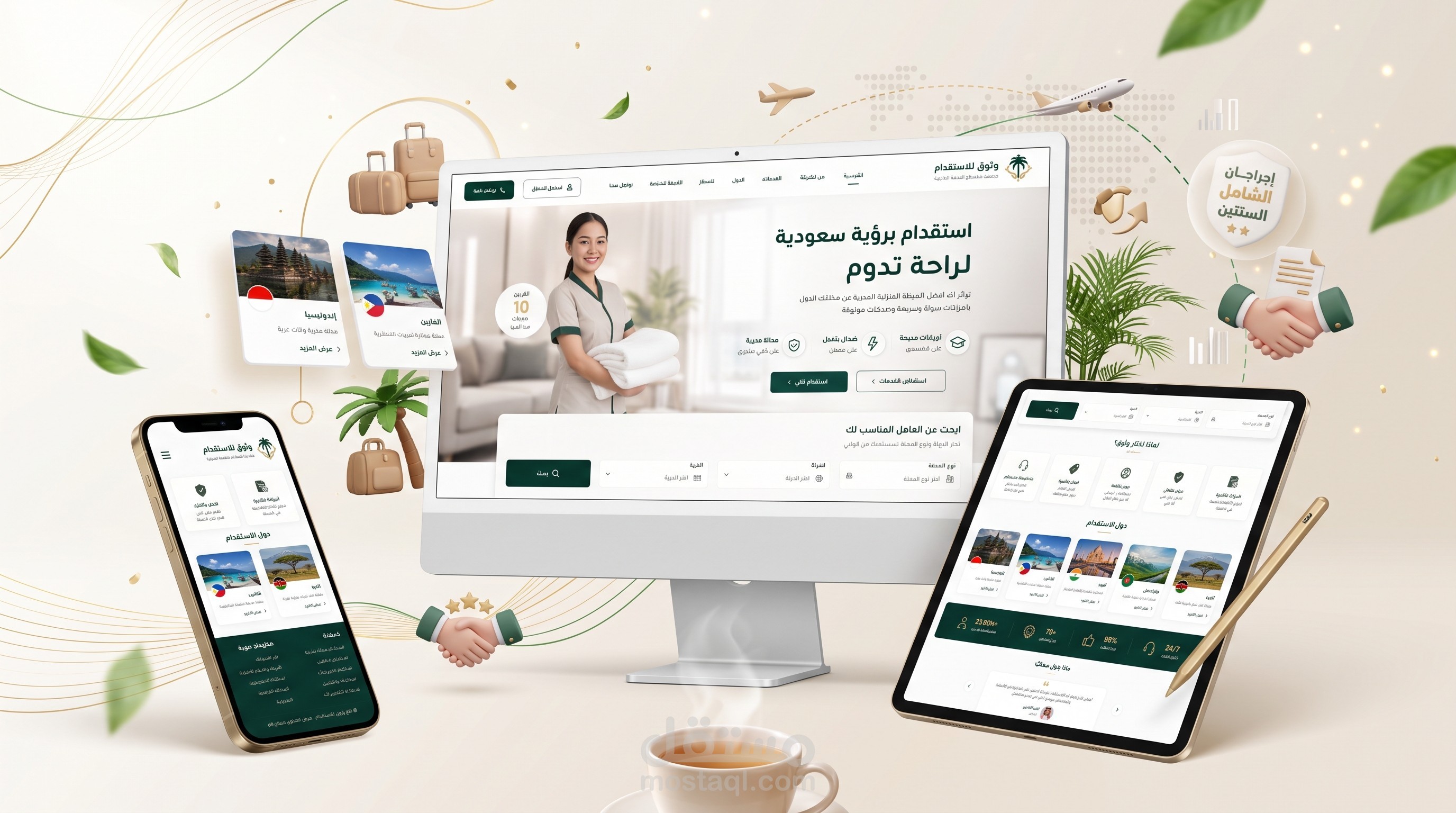 تصميم وبرمجة منصة وثوق للاستقدام