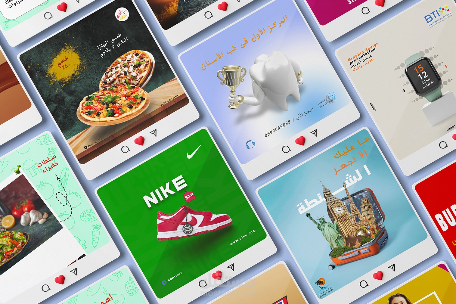 مجموعة تصماميم دعائية للسوشيال ميديا