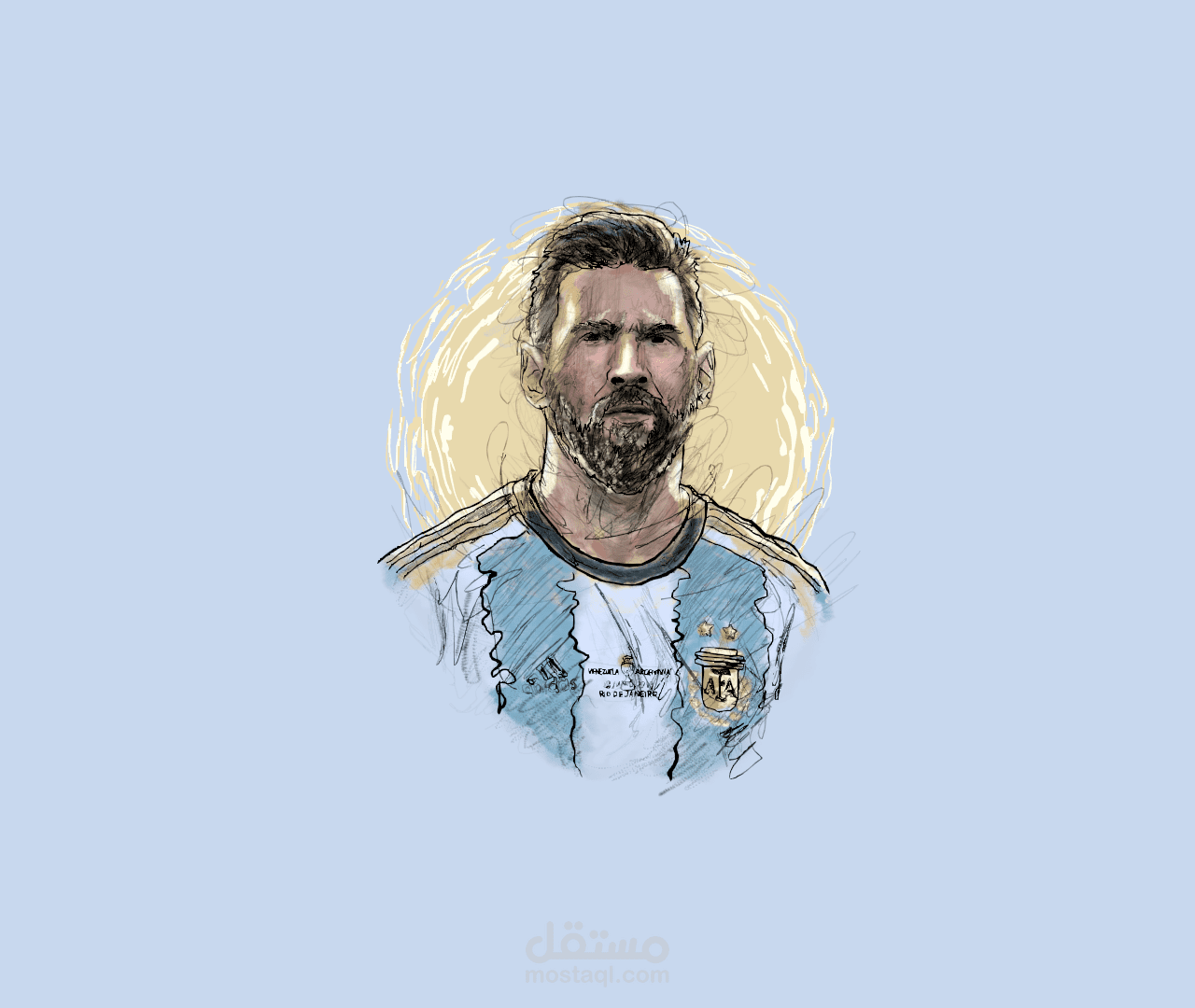 رسم رقمى لميسى