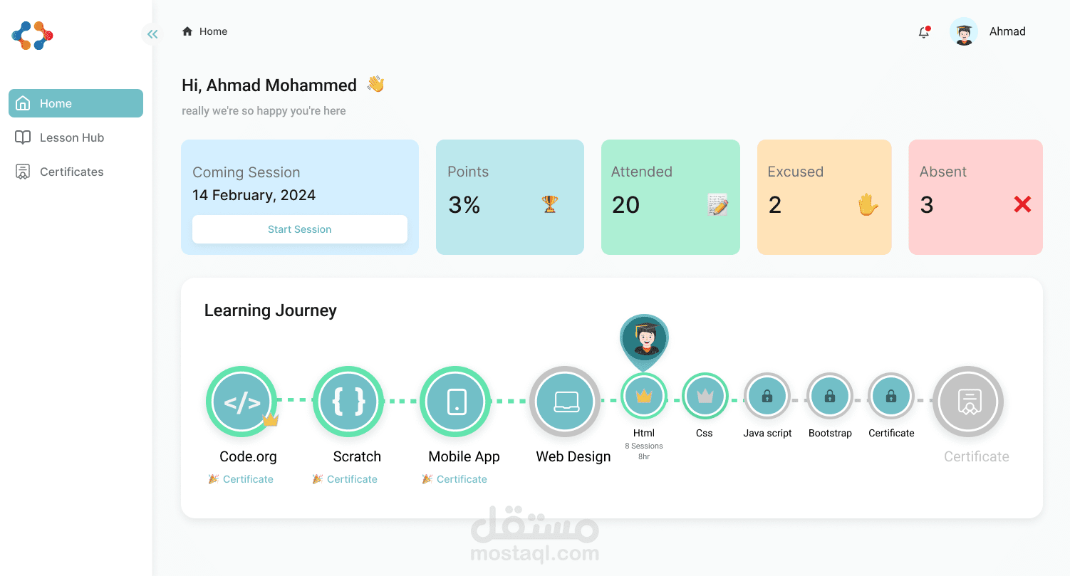 SEEDS - منصة تعليمية للأطفال تتيح للآباء متابعة وتطوير مهارات أطفالهم بشكل تفاعلي.