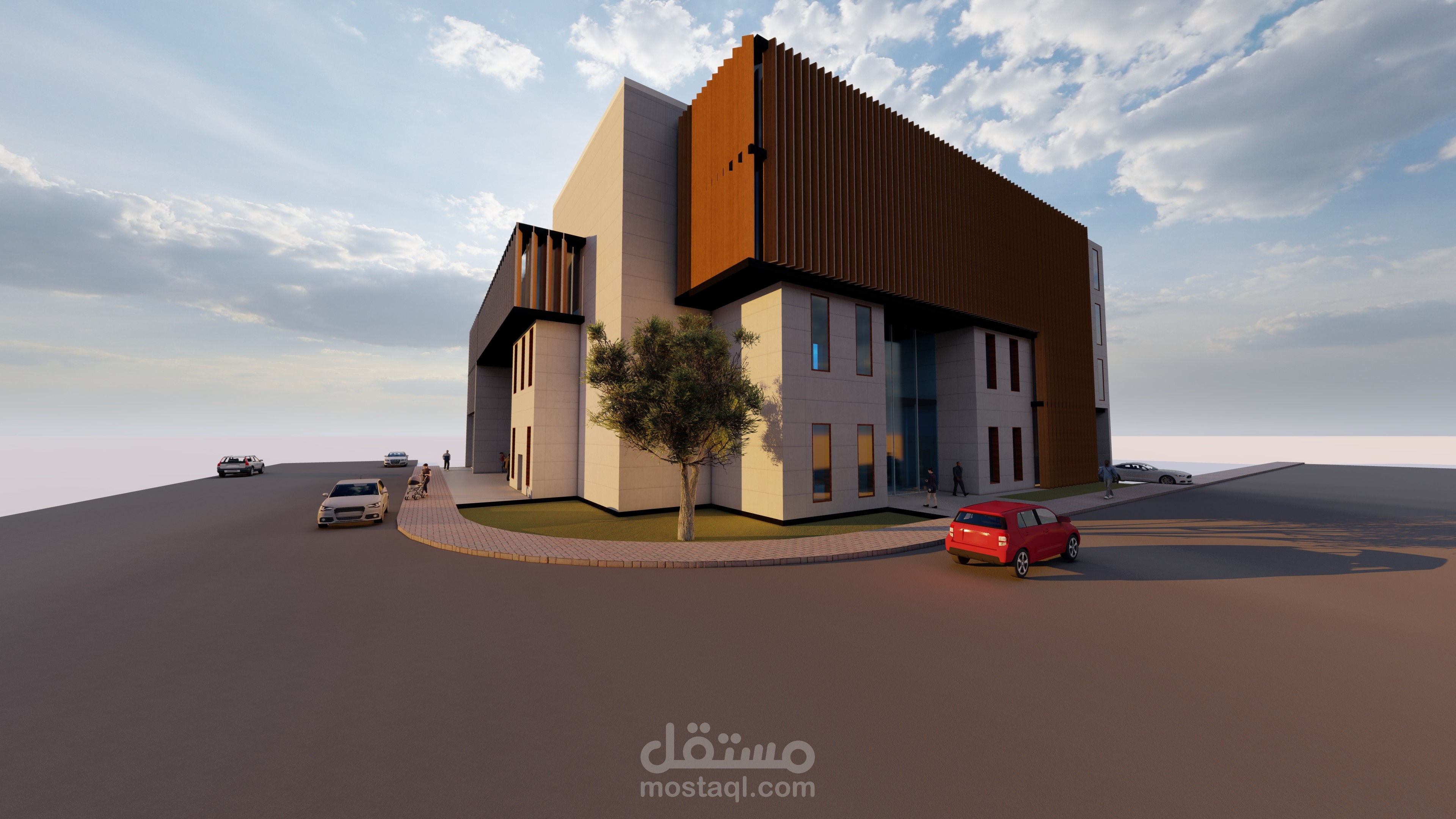 مبنى أربع طوابق