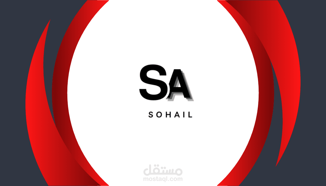 شعار وبطاقة عمل احترافية باسم SA بتصميم أنيق وعصري