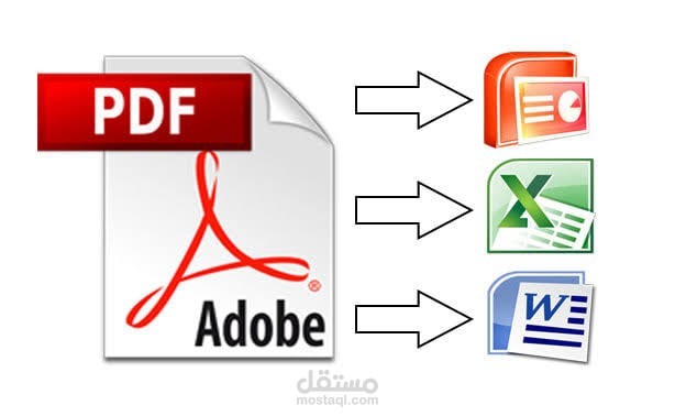 عمل ملفات pdf وتحويل الملفات الي الورد والاكسيل