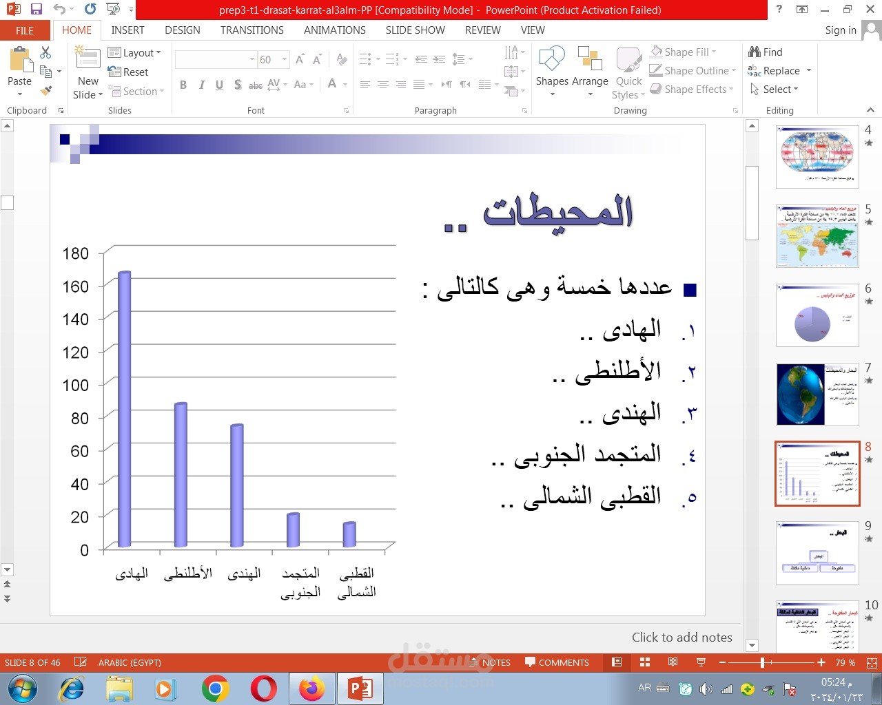 المحيطات
