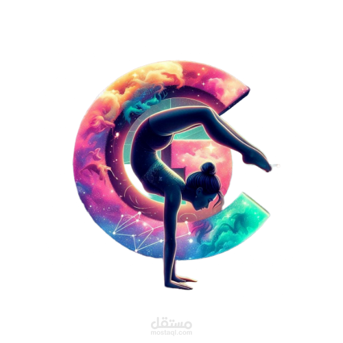 تصميم لوجو وكيو ار كود لاكاديمية جمباز