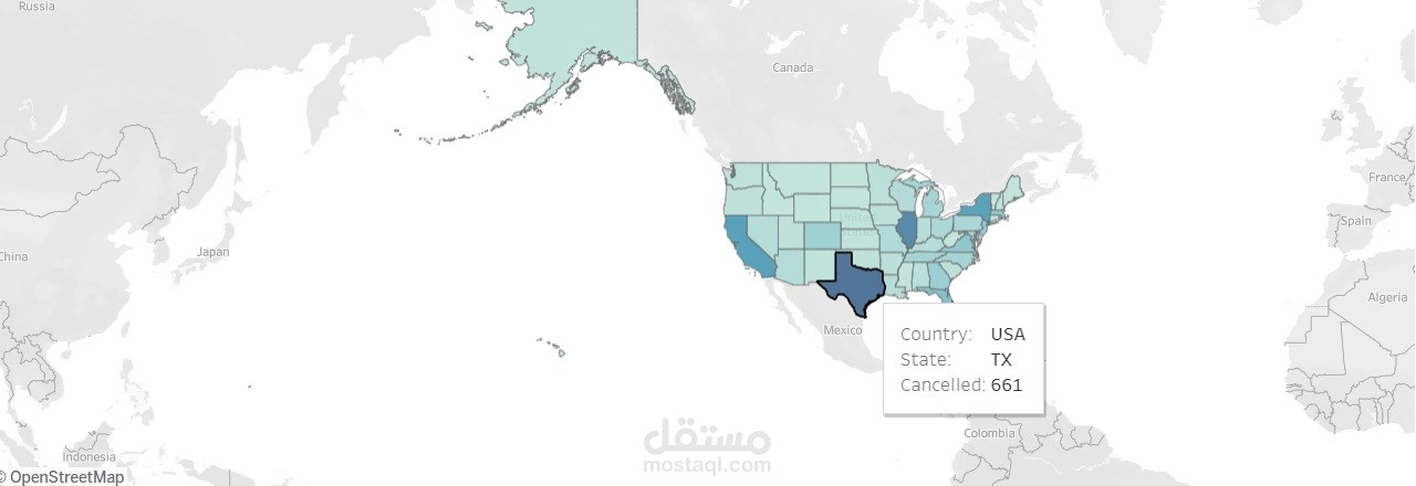 مشروع تحليل و عرض نسب تأخير الرحلات و الغاؤها