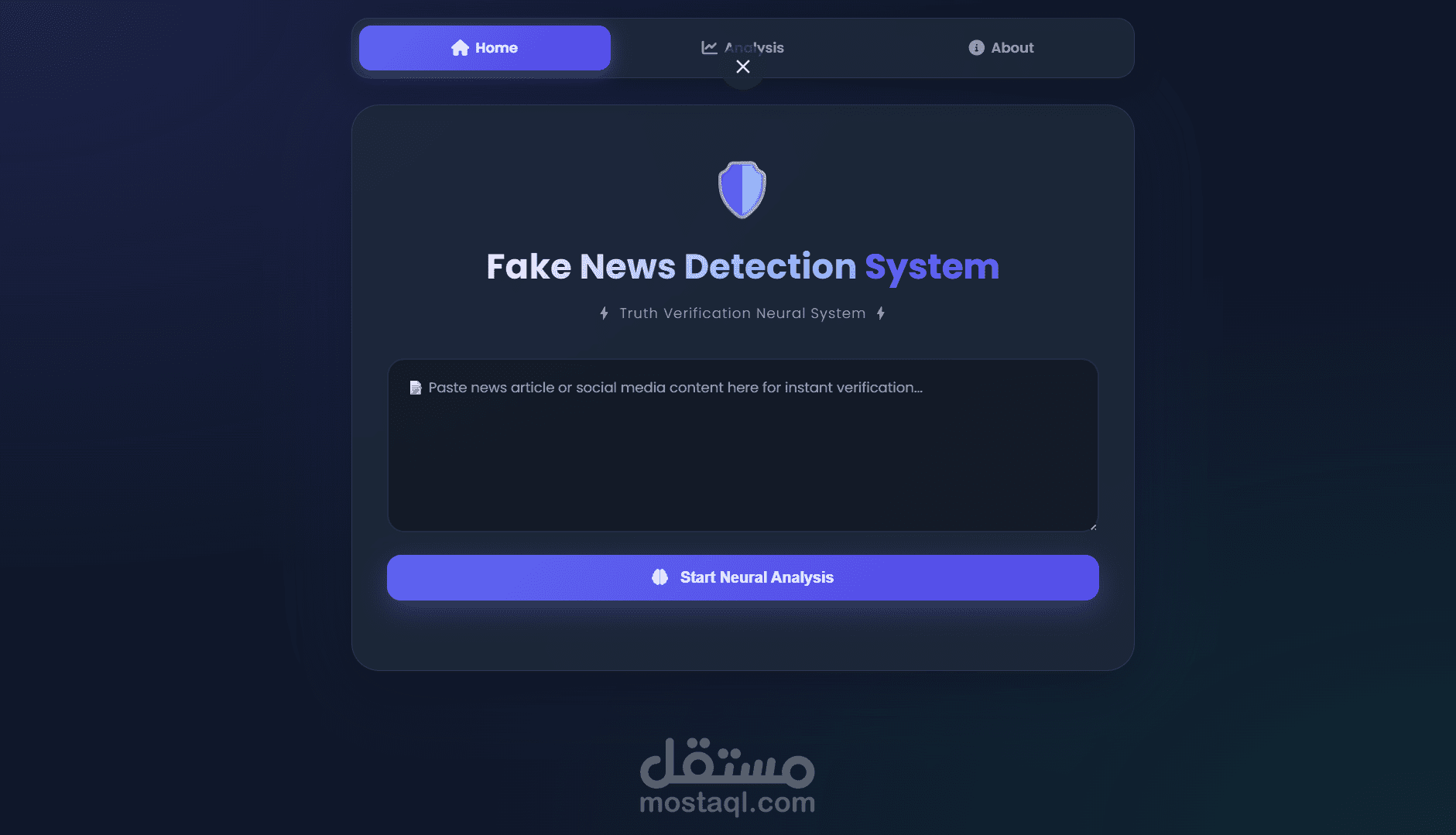 برمجة موقع ذكاء اصطناعي لكشف الأخبار المزيفة بدقة عالية