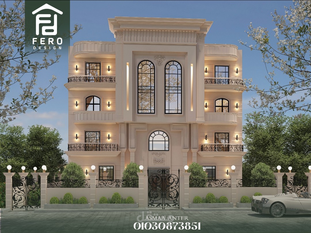 تصميمي لواجهة  فيلا كلاسيك