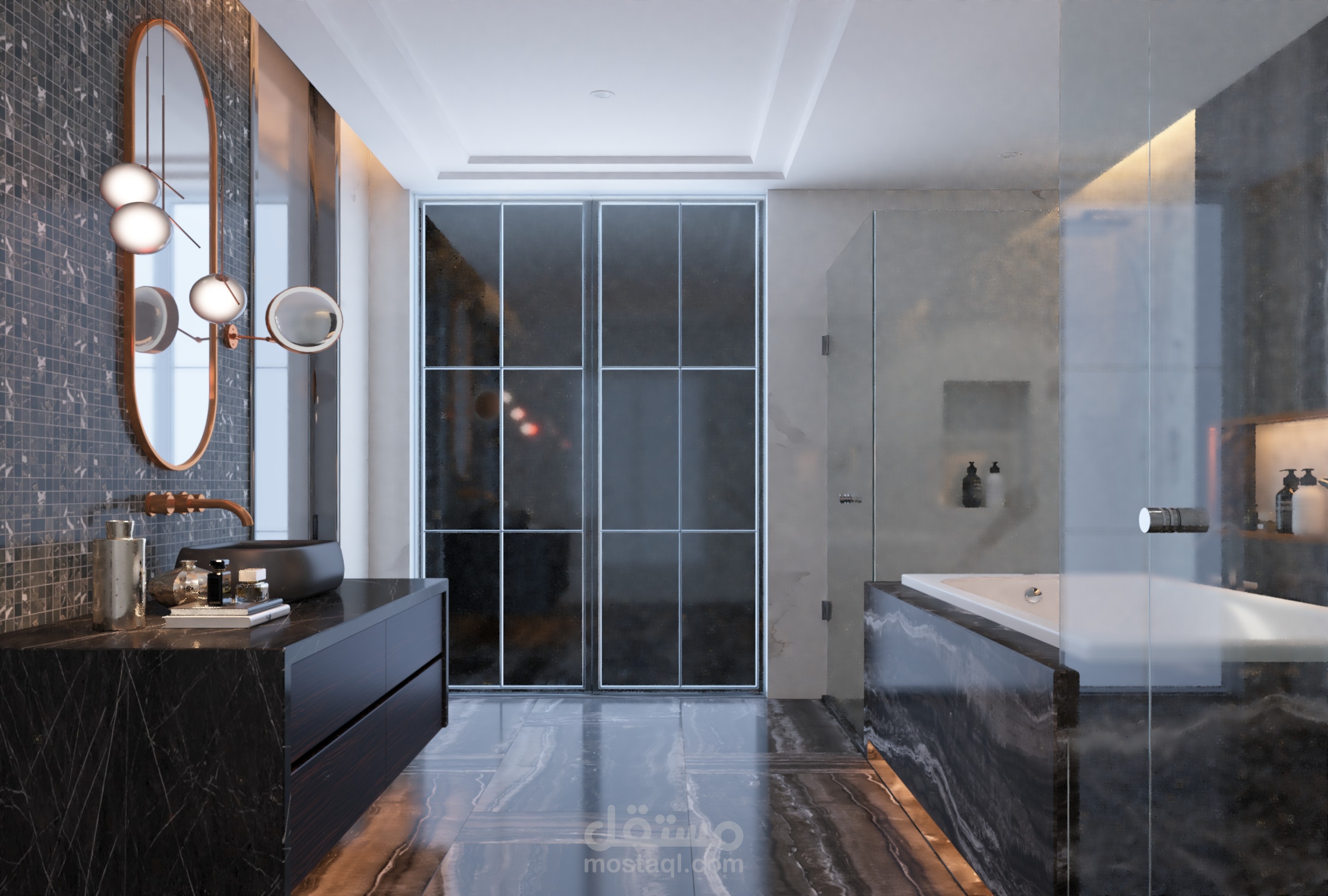تصميم حمام موديرن
