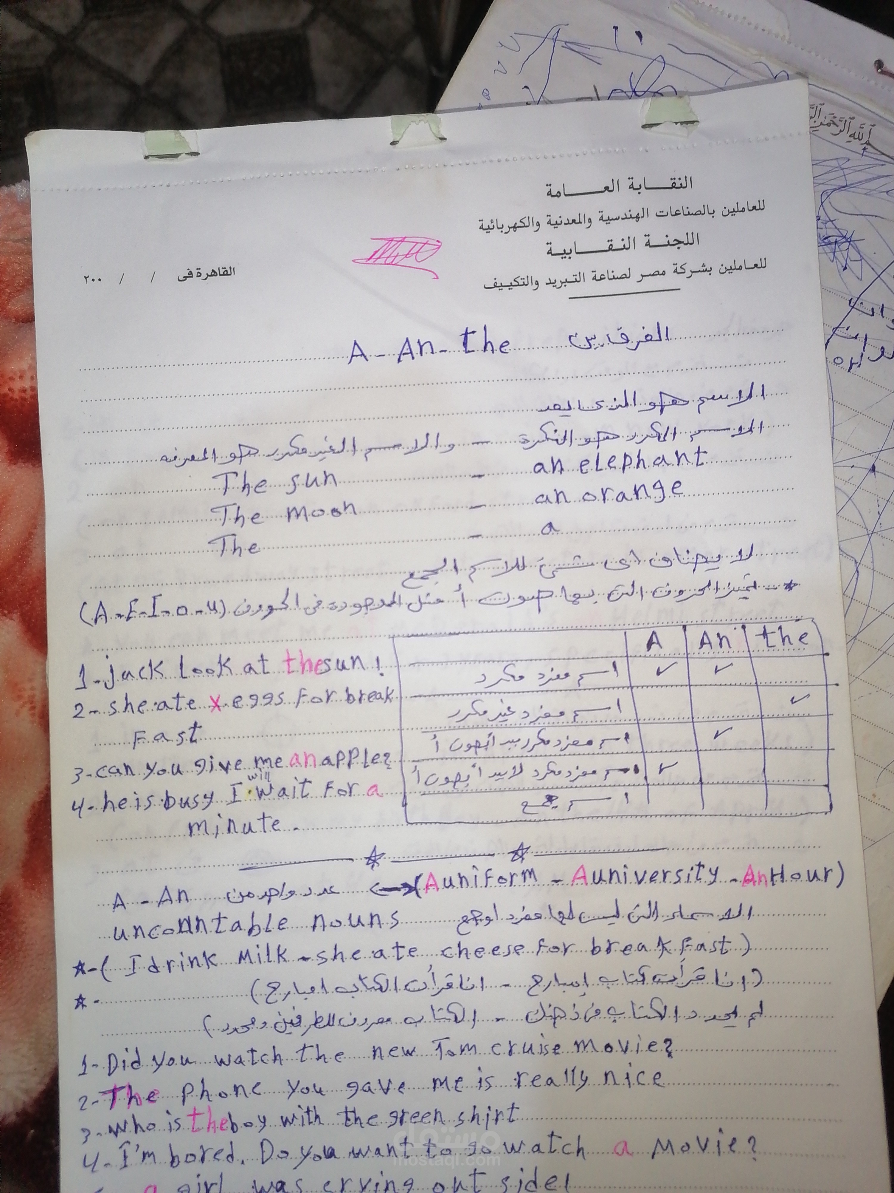 قواعد اللغة الانجليزية