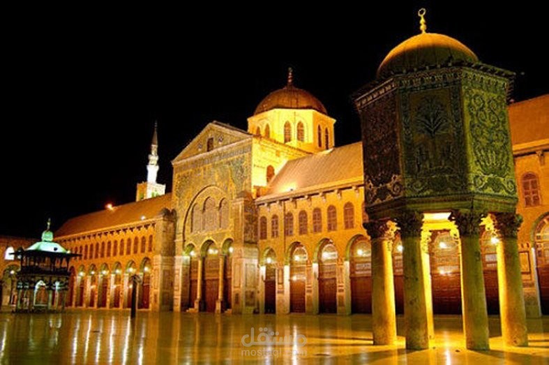 الإنارة التزيينية للجامع الأموي الكبير بدمشق