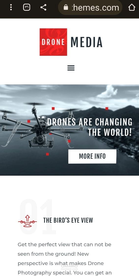 تصميم موقع الكتروني متجر لبيع الدرونات