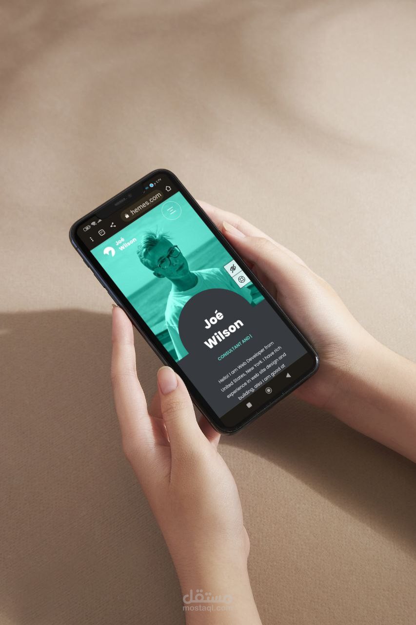 تصميم  وانشاء موقع الكتروني شخصي لأحد العملاء