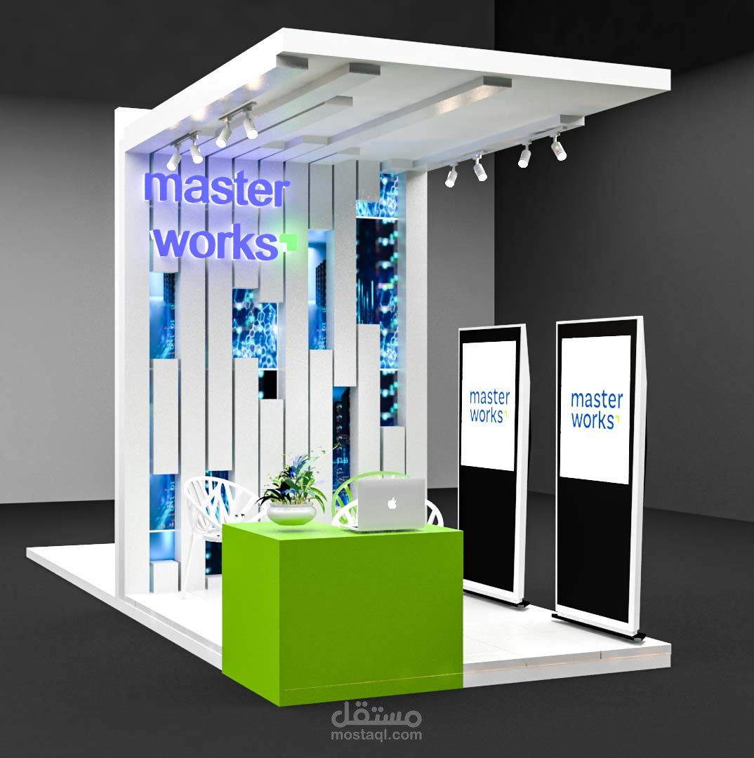تصميم بوث لمعرض exhibition booth
