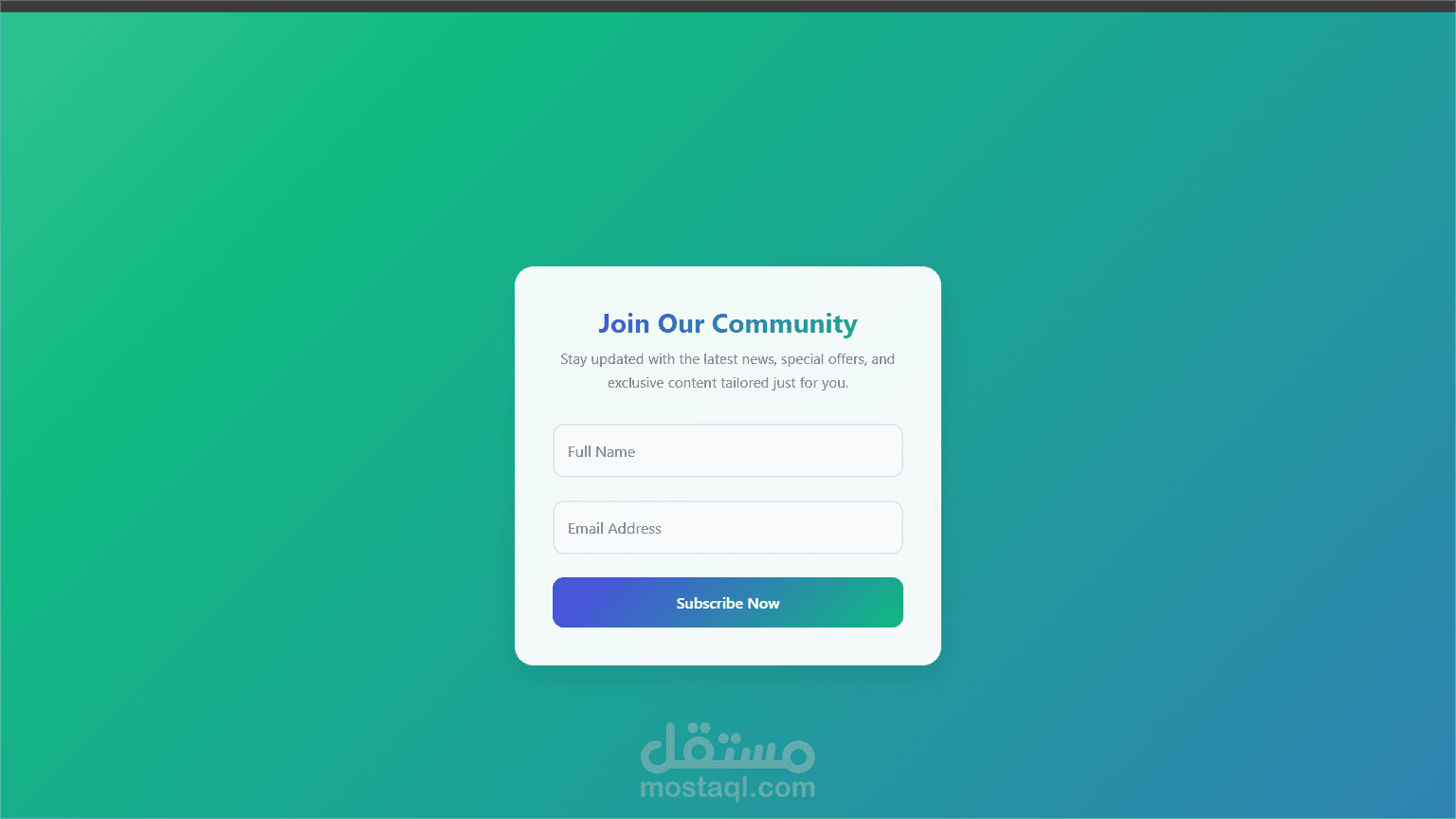 تصميم نماذج اشتراك احترافية وجذابة لموقعك أو عملك