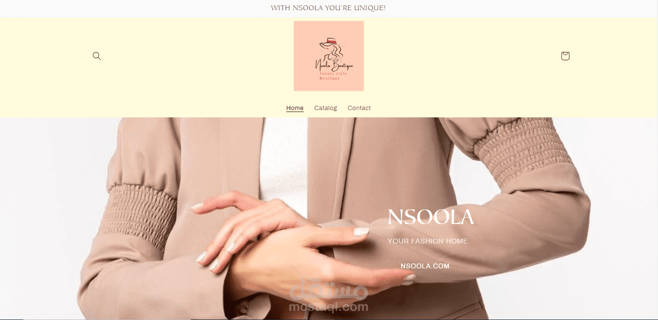 "Shopify store "Nsoola Boutique
