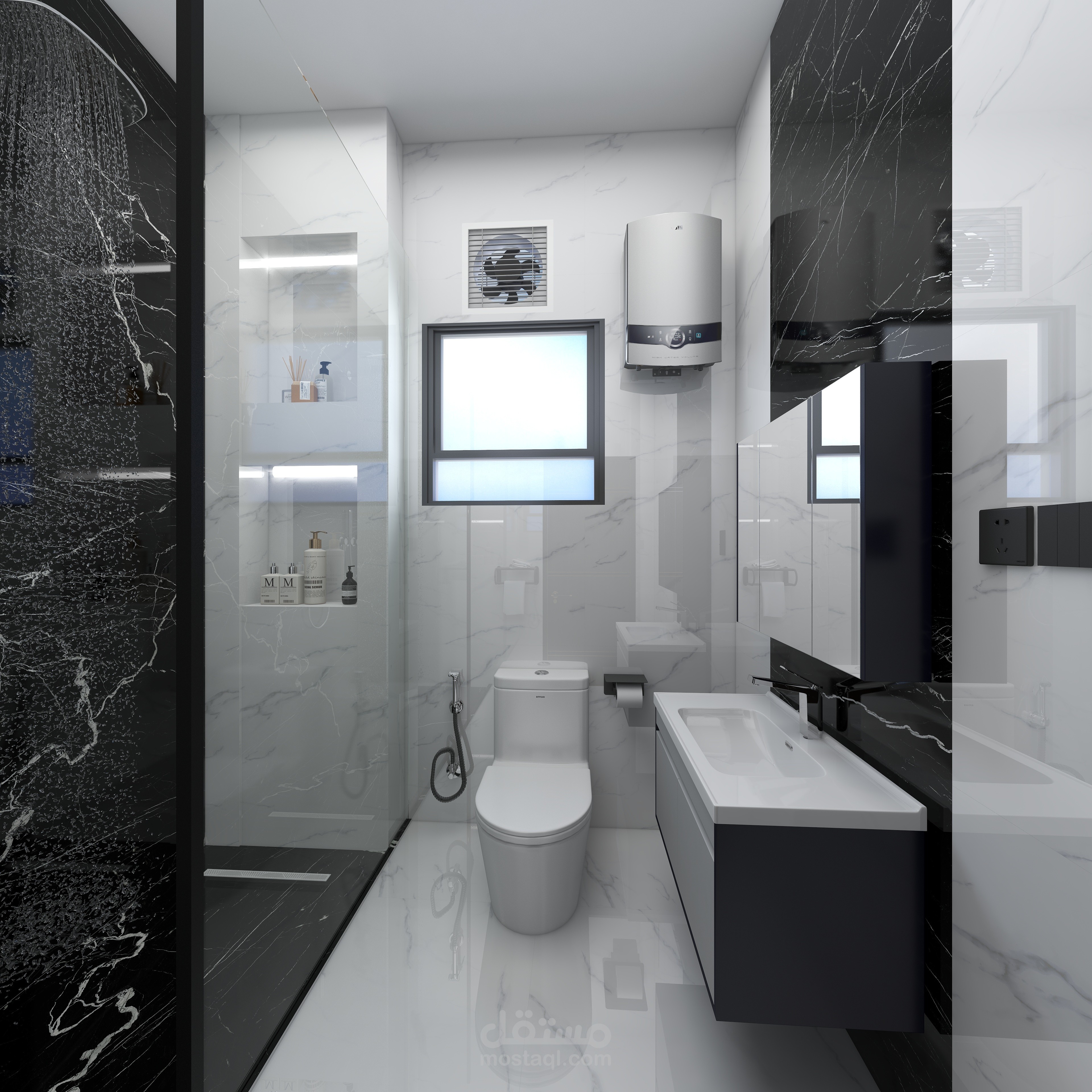 تصميم حمام ومطبخ