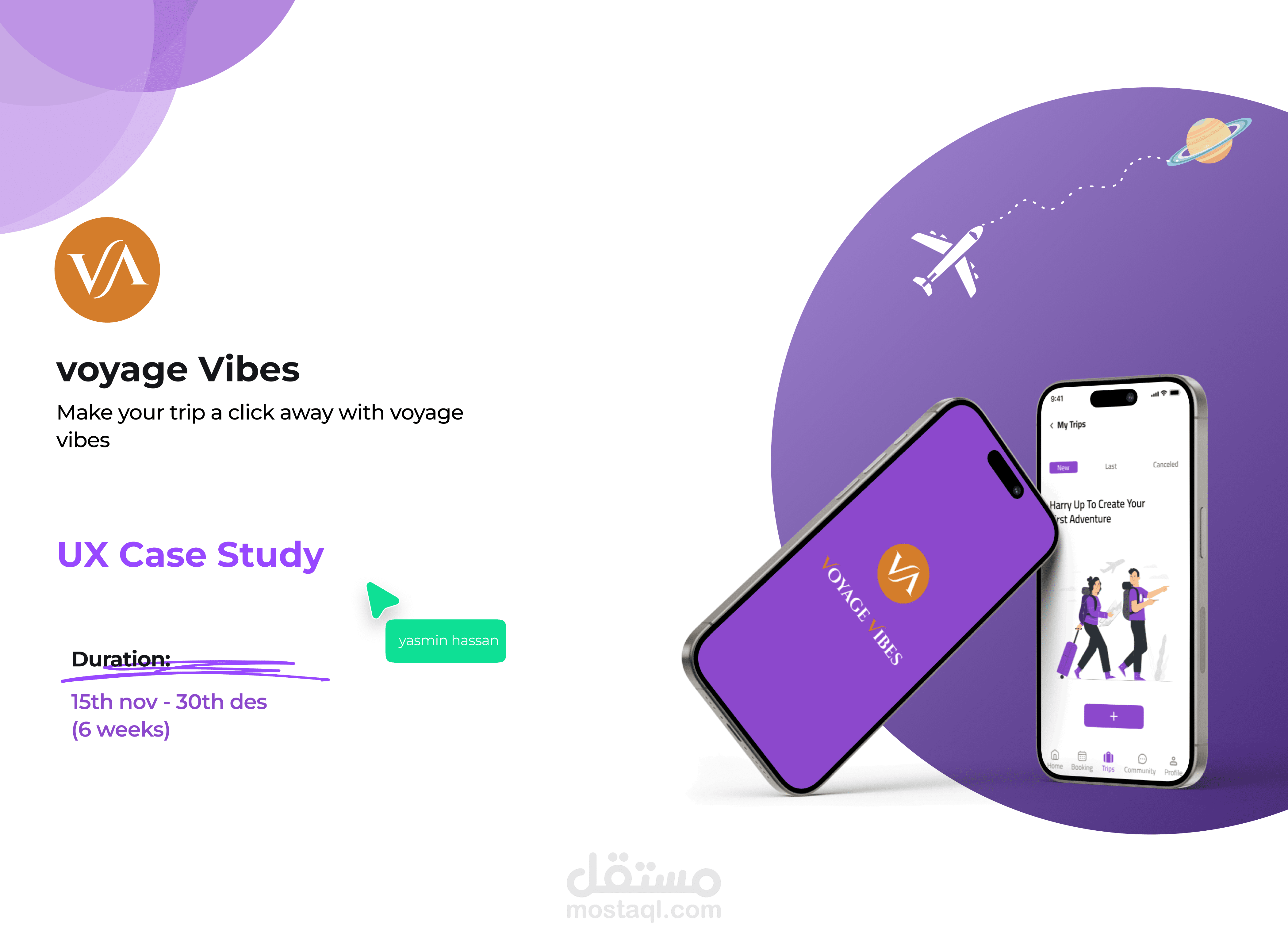 Voyage vibes app design