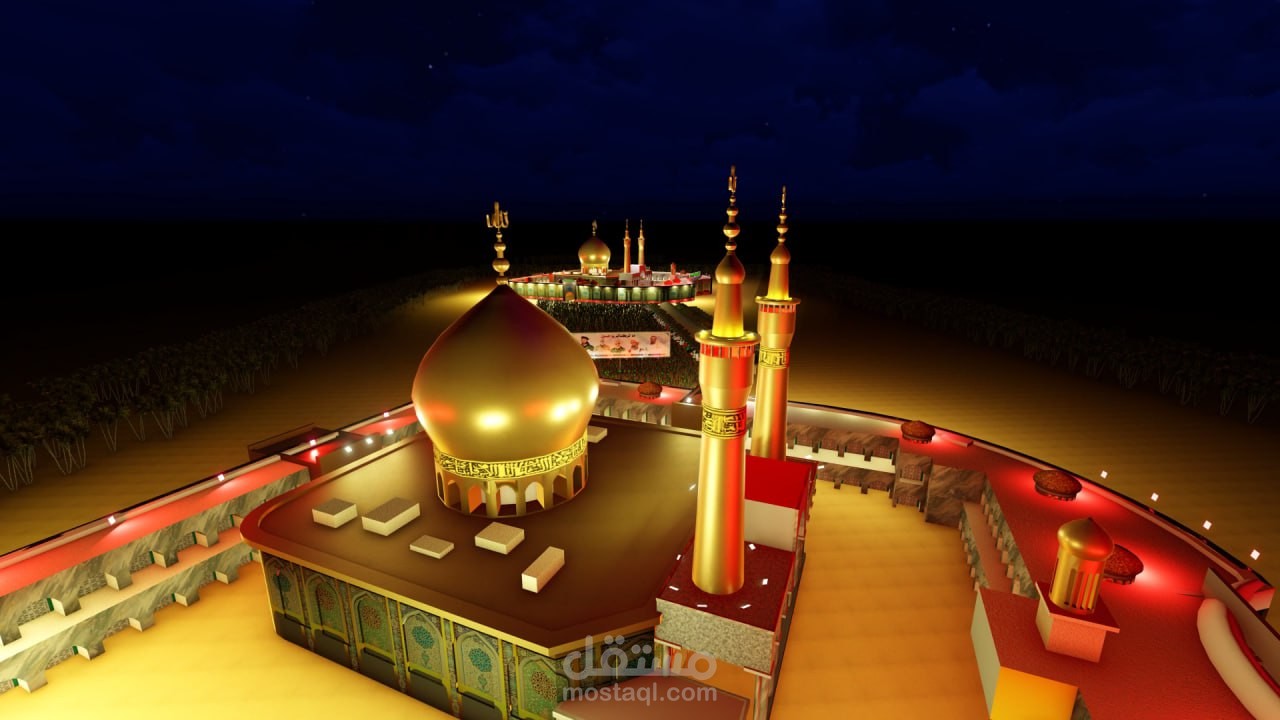 تصميم مسجد ثلاثي الابعاد